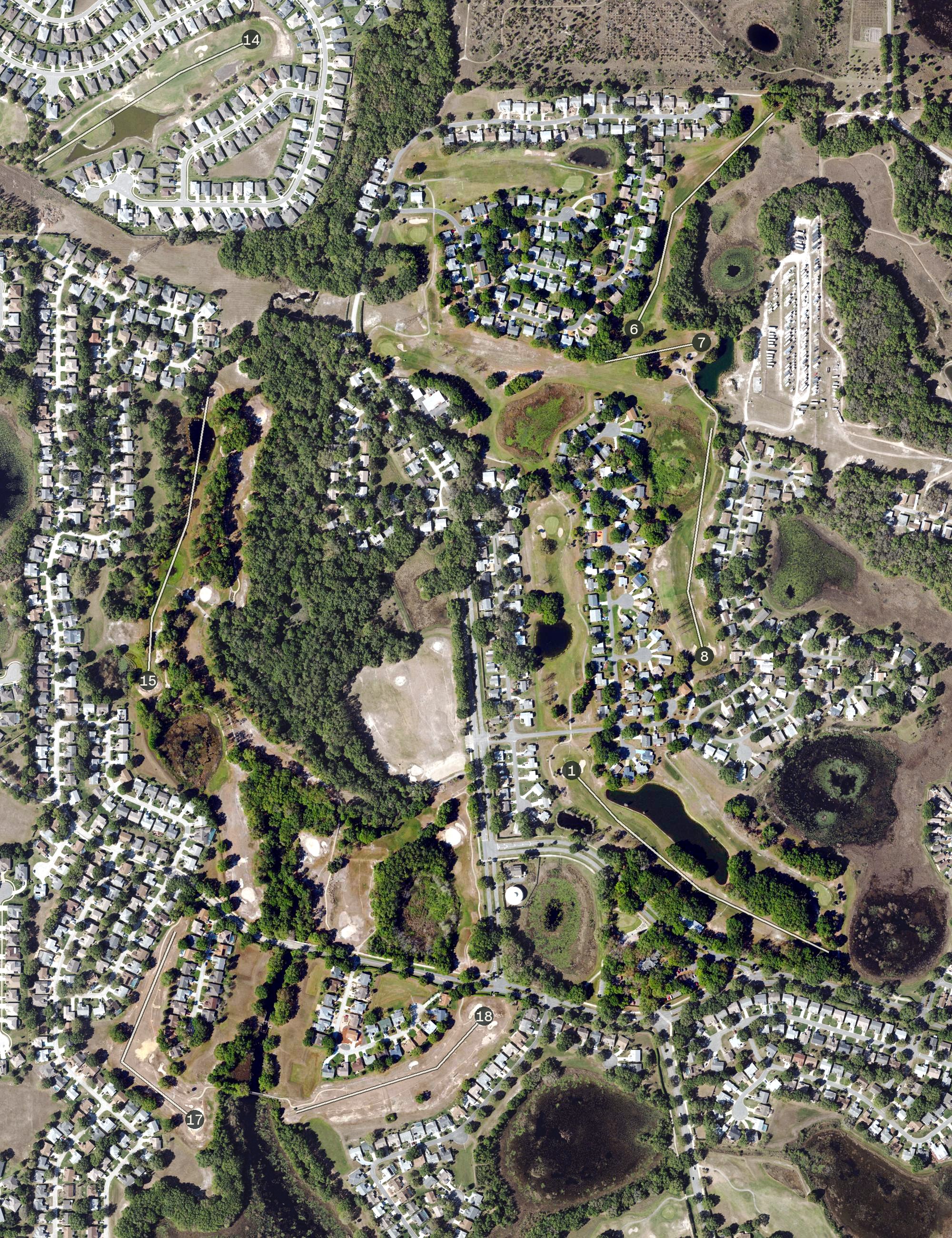 Aerial view of The Plantation Golf Club - Otter Creek, FL
