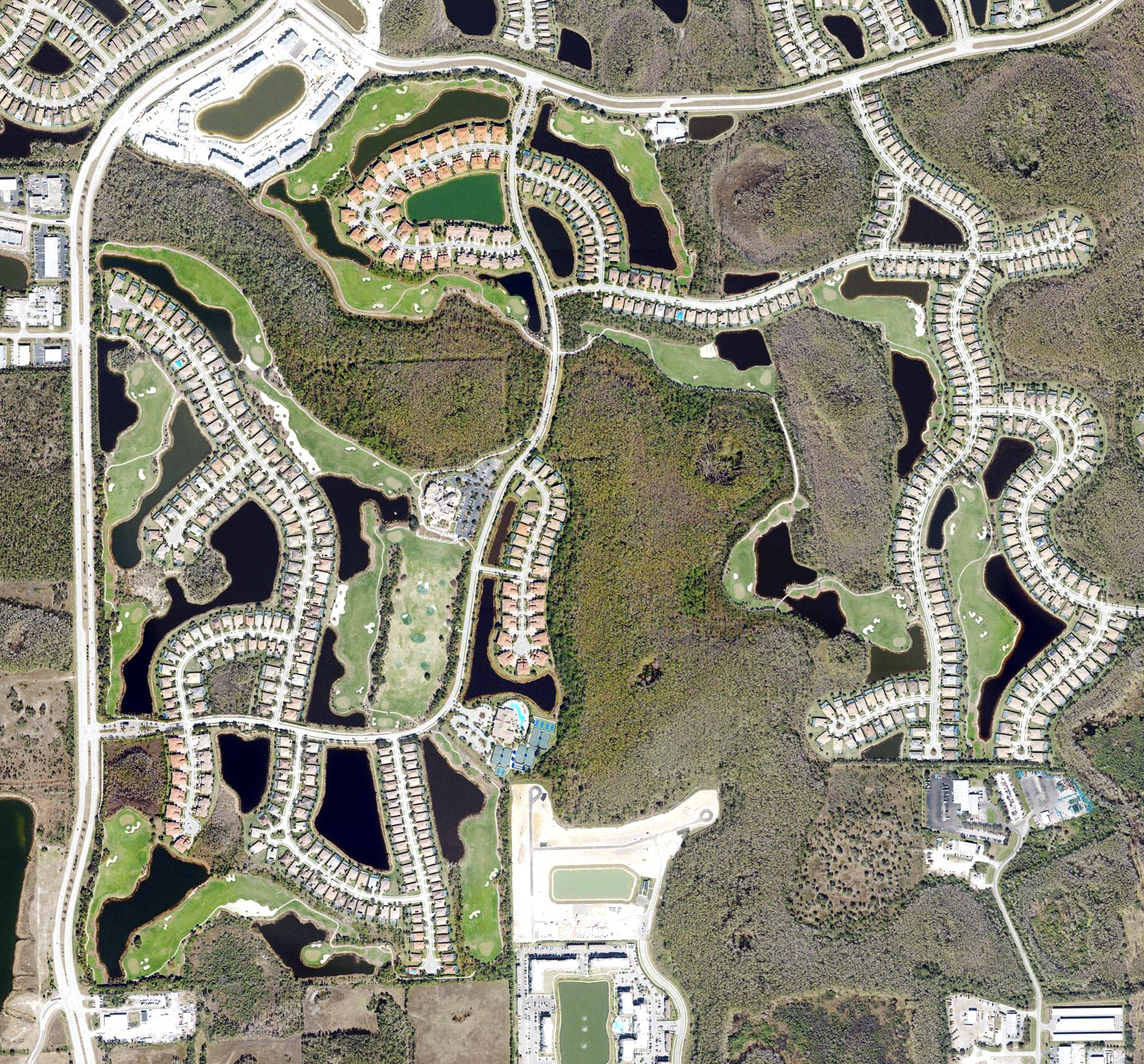 Aerial view of The Plantation Golf & Country Club, FL