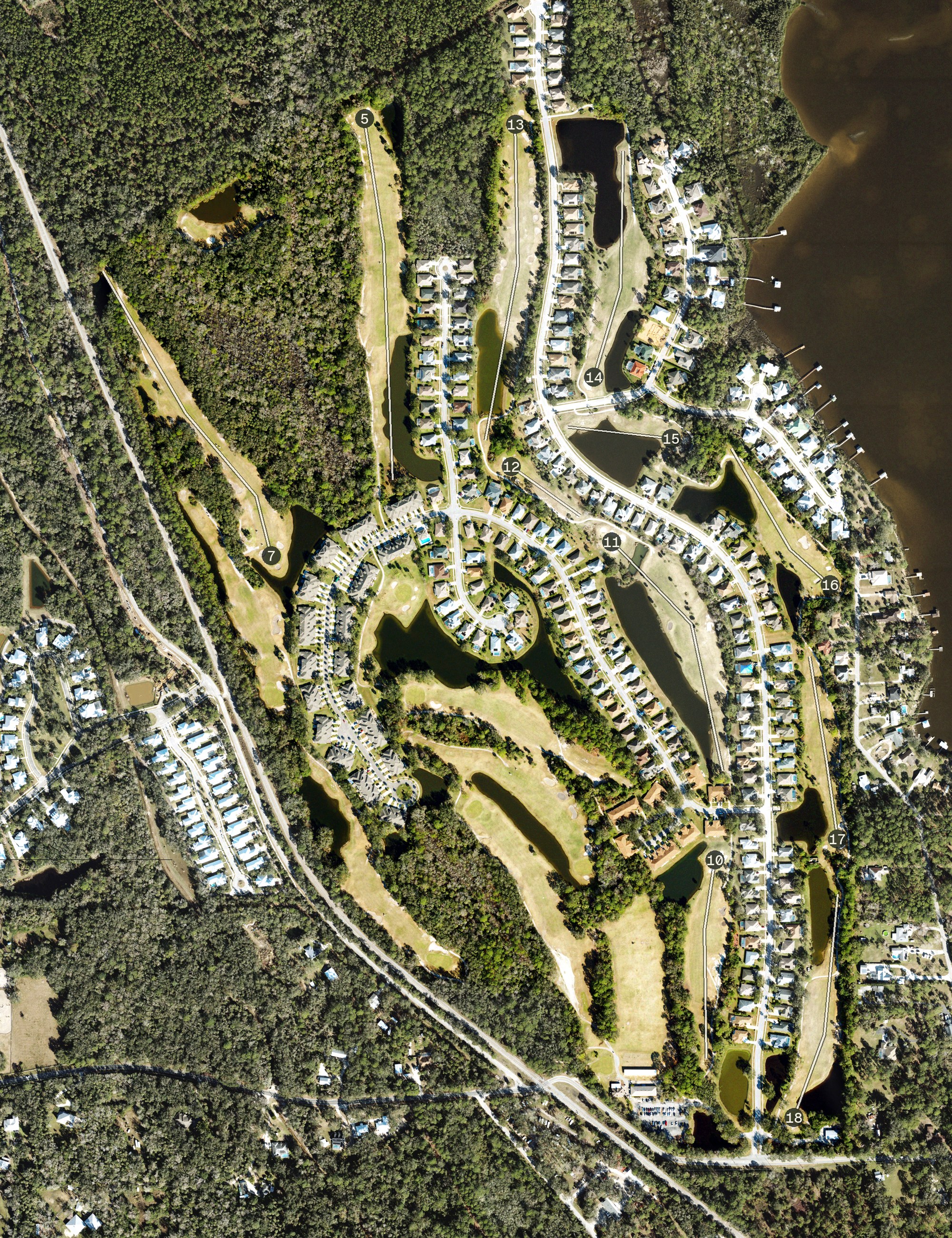 Aerial view of The Preserve at Turnbull Bay, FL
