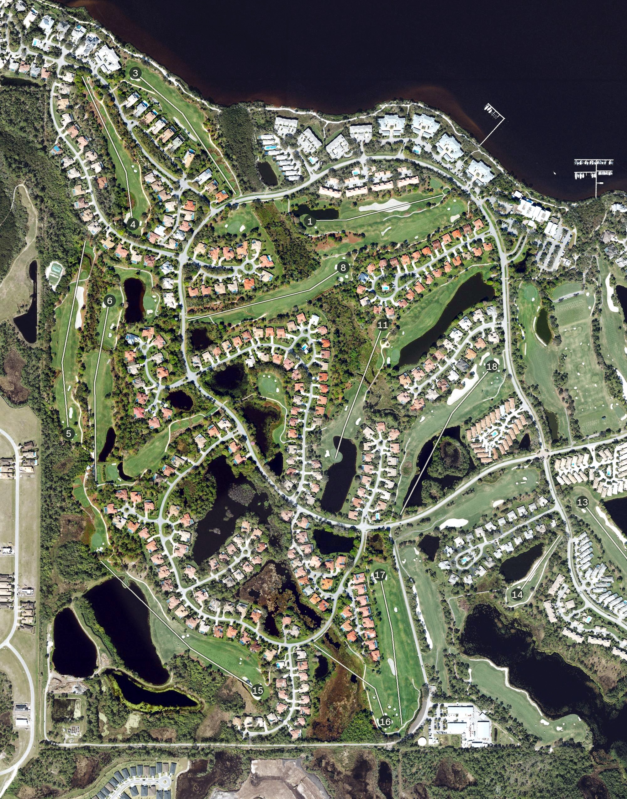 Aerial view of The River Ridge Course, FL