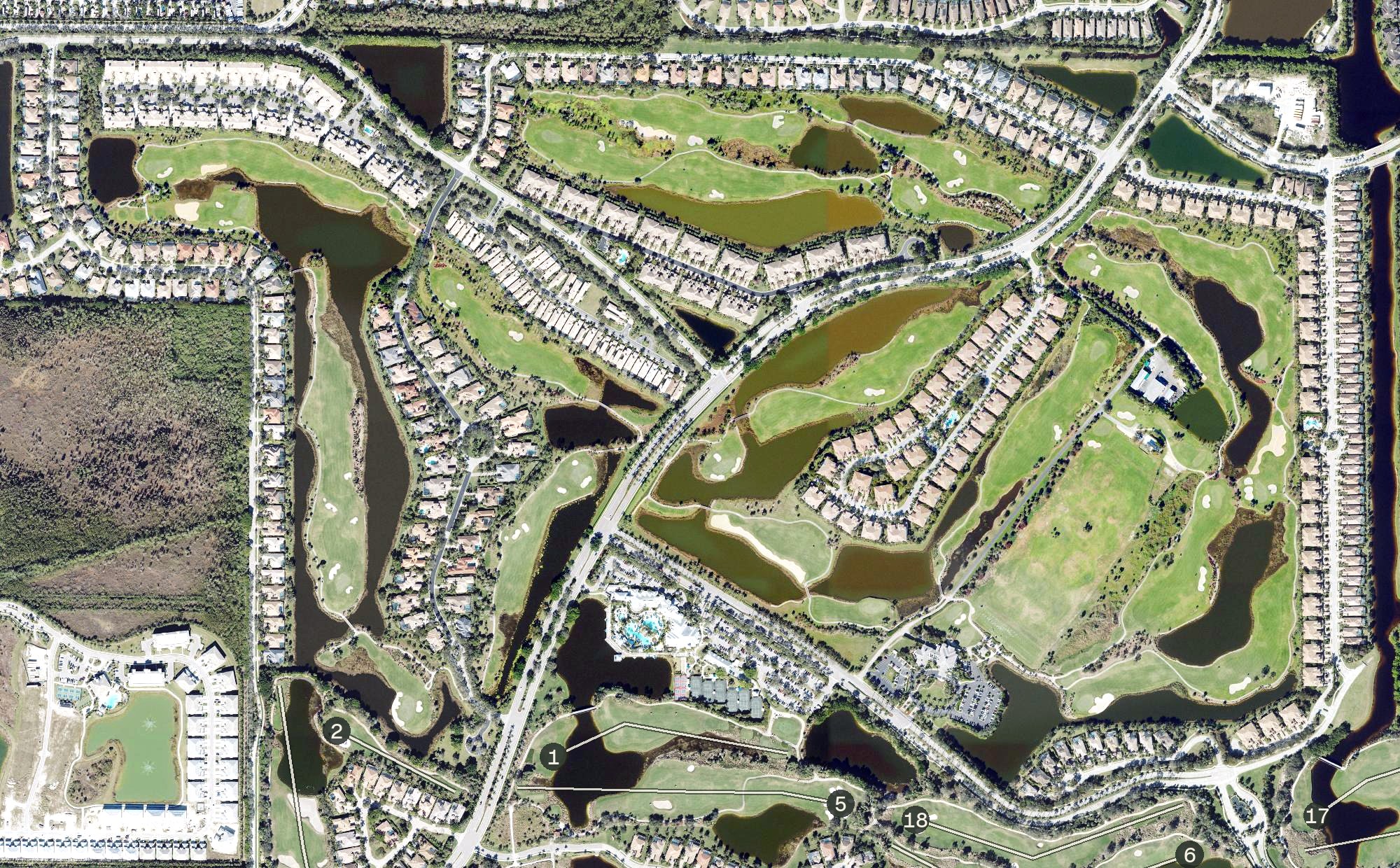 Aerial view of The Rookery, FL