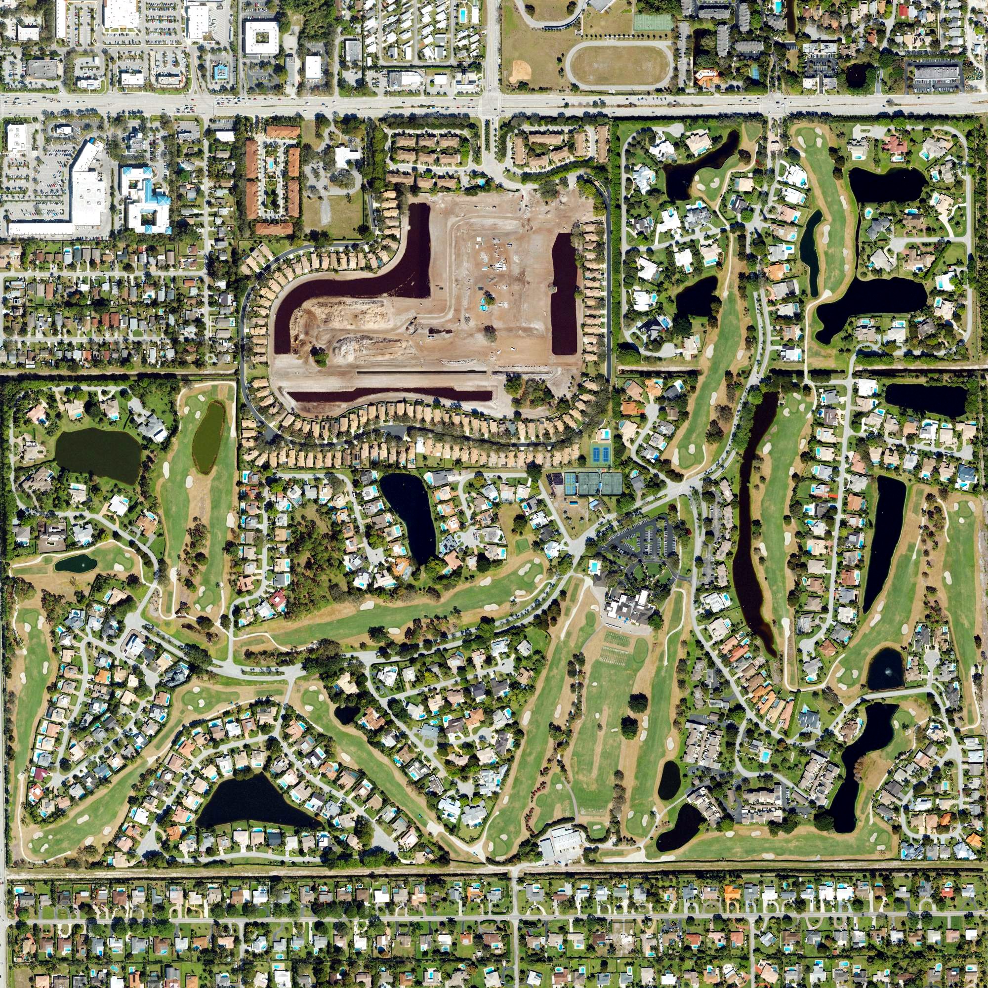 Aerial view of The Seagate Country Club, FL