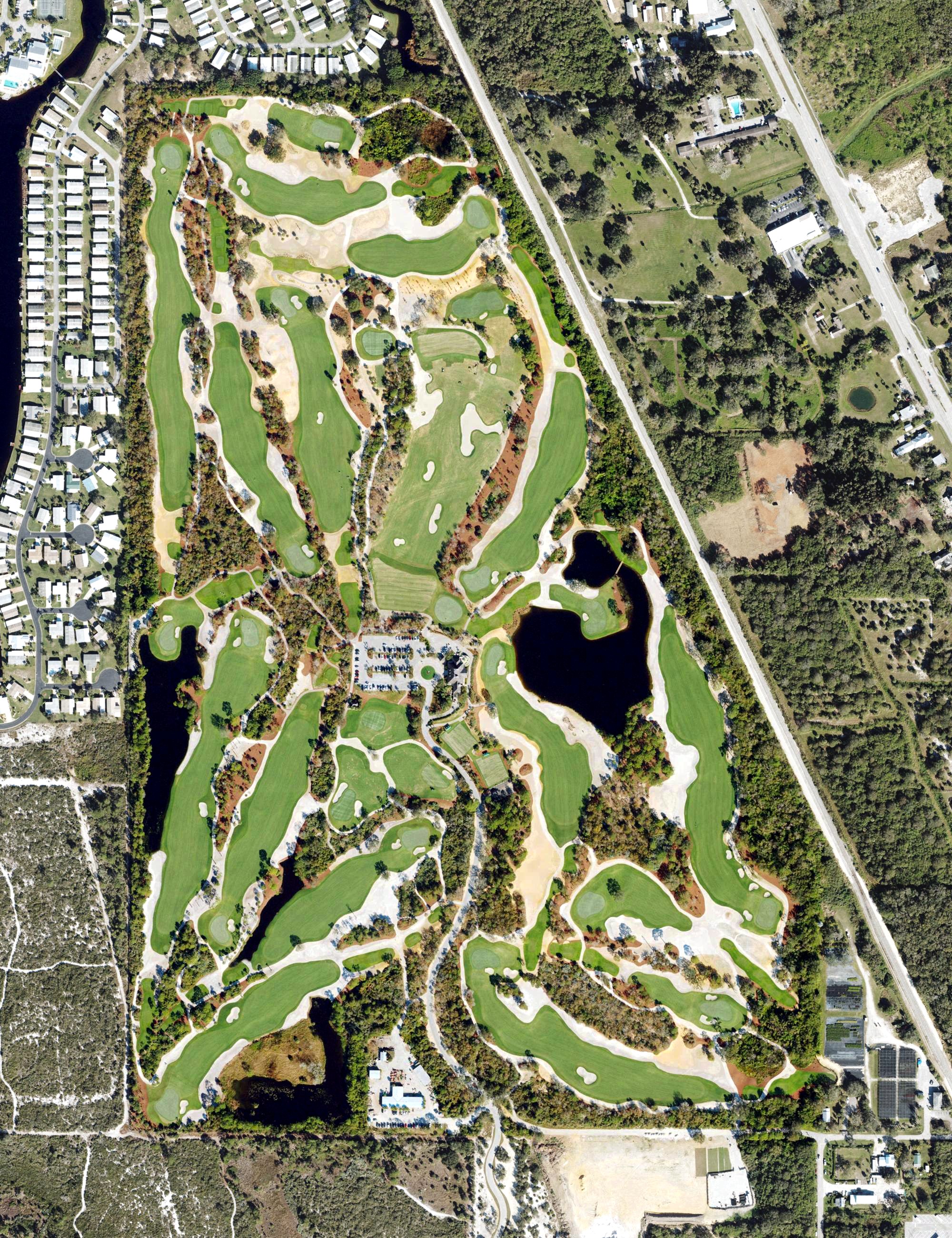 Aerial view of The West Course at John's Island Club, FL