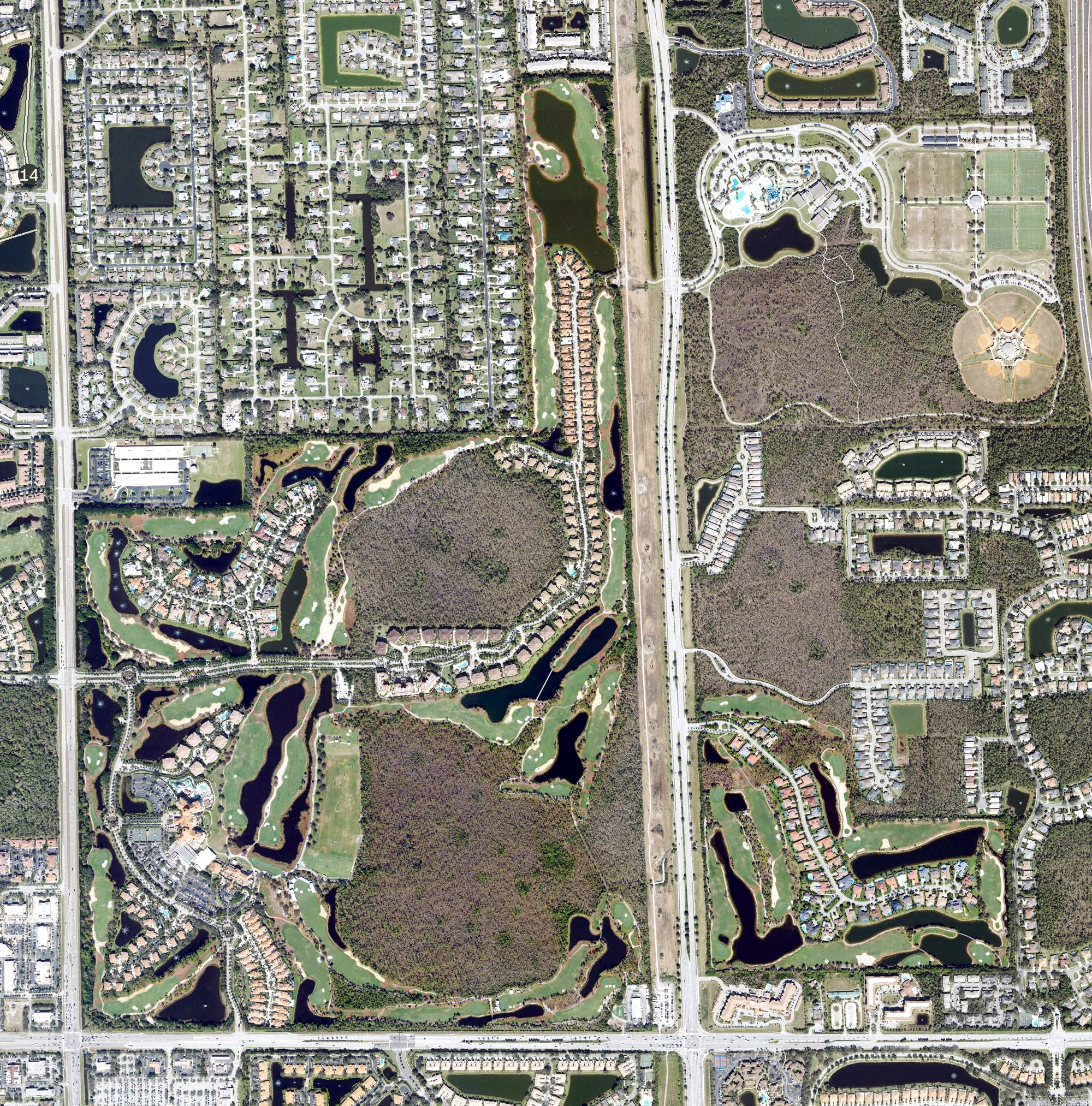 Aerial view of Tiburón Golf Club, FL