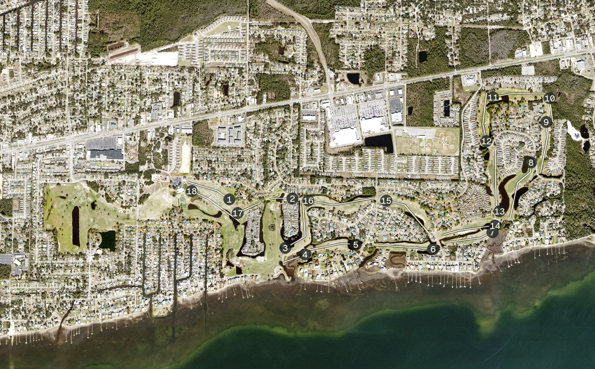 Aerial view of Tiger Point Golf Club, FL