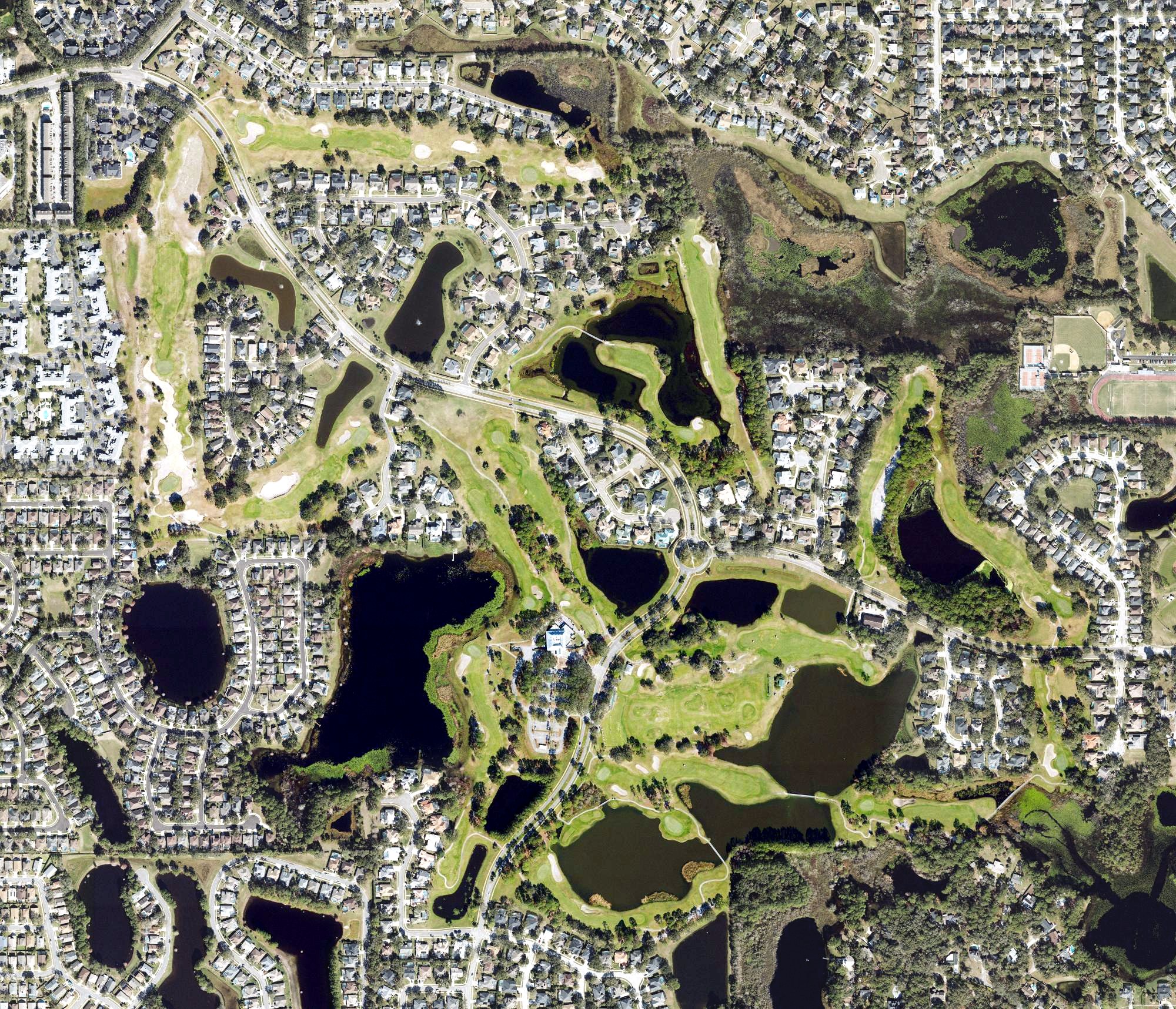 Aerial view of Timacuan Golf Course, FL