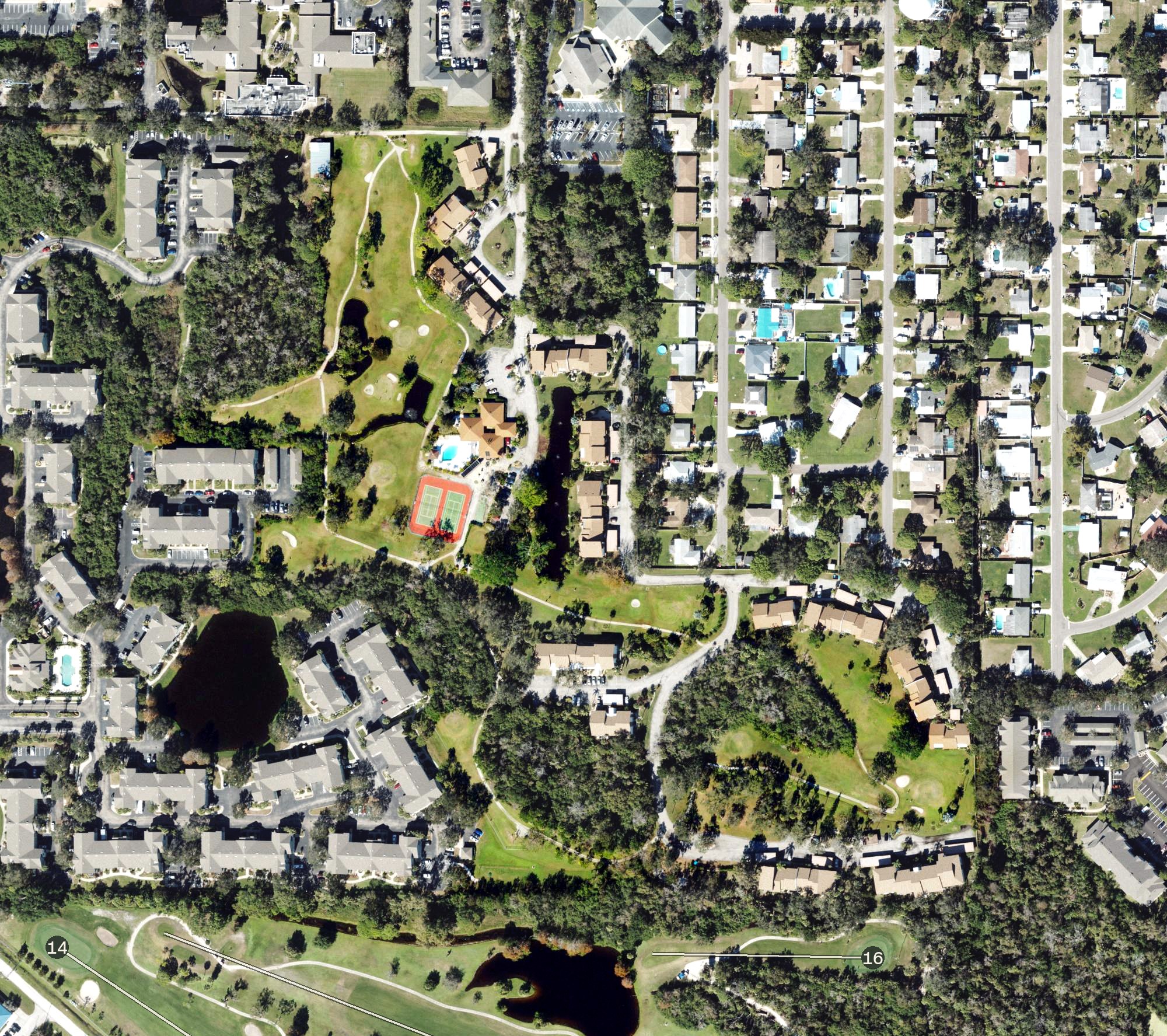 Aerial view of Timber Creek Golf Course, FL