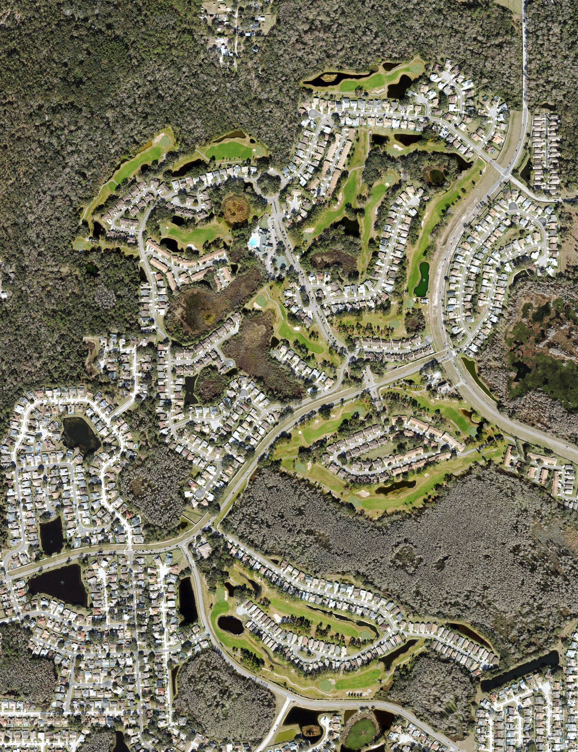 Aerial view of Timber Greens Golf and Country Club, FL