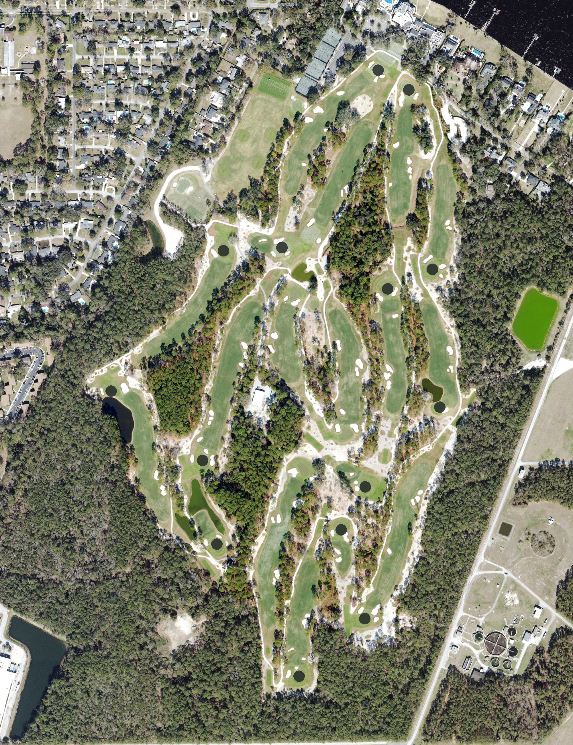 Aerial view of Timuquana Country Club, FL