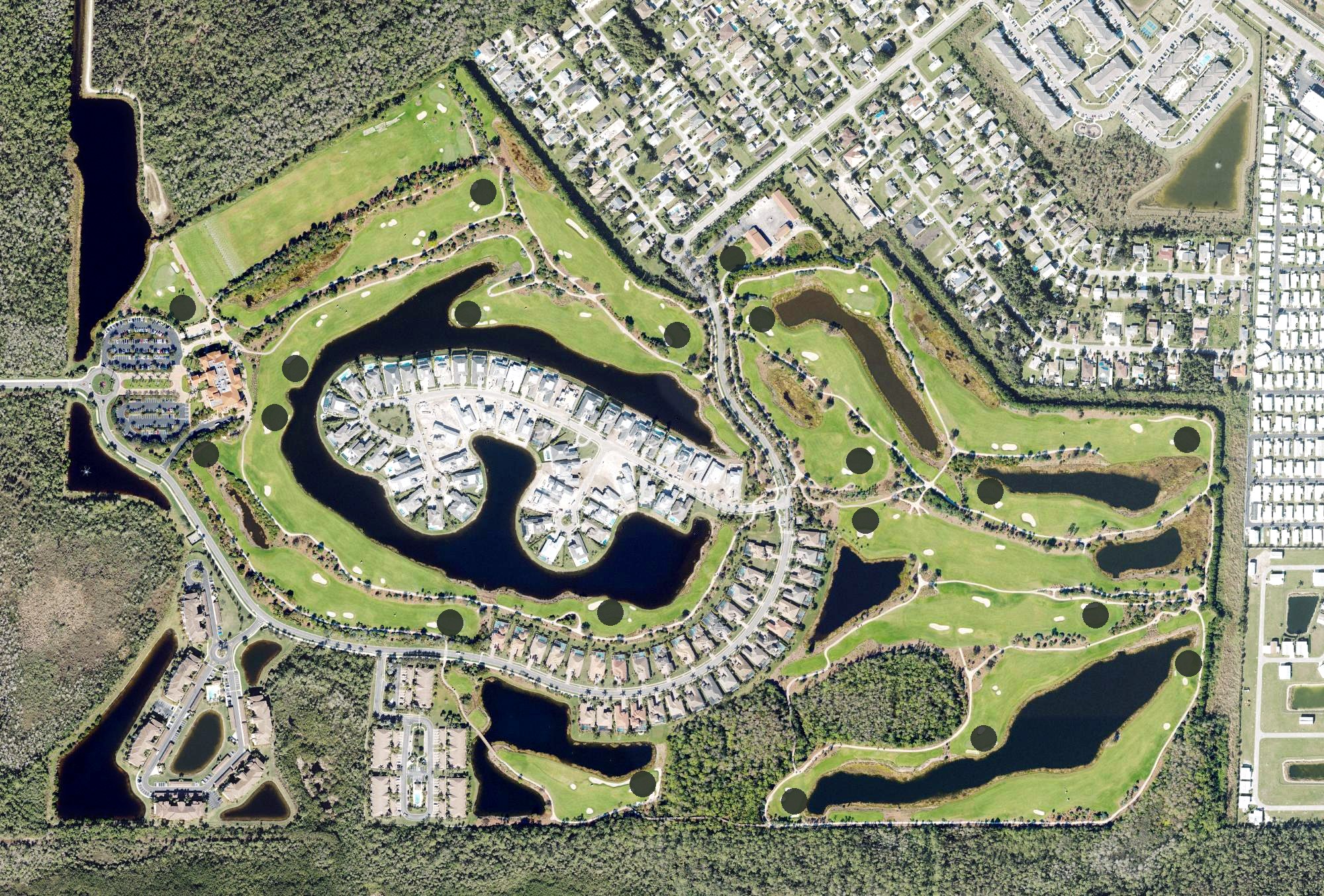 Aerial view of TPC Treviso Bay, FL