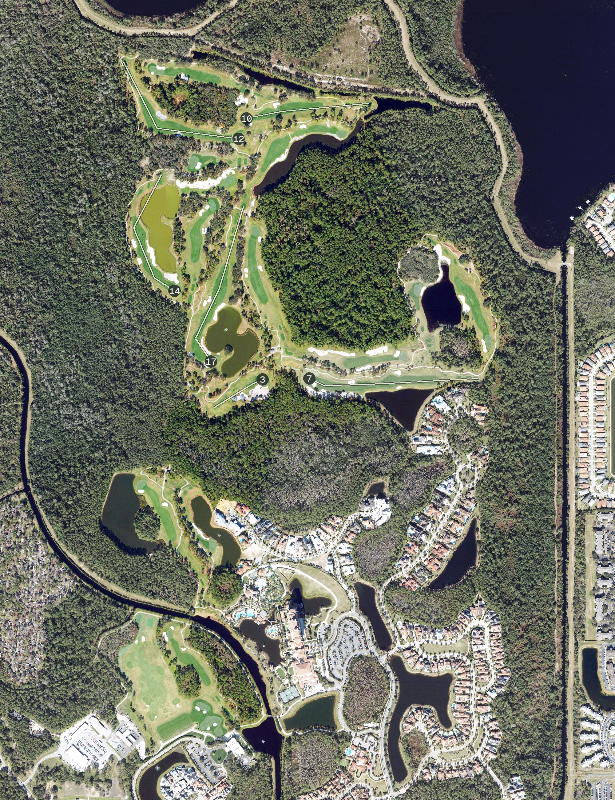 Aerial view of Tranquilo Golf Course, FL