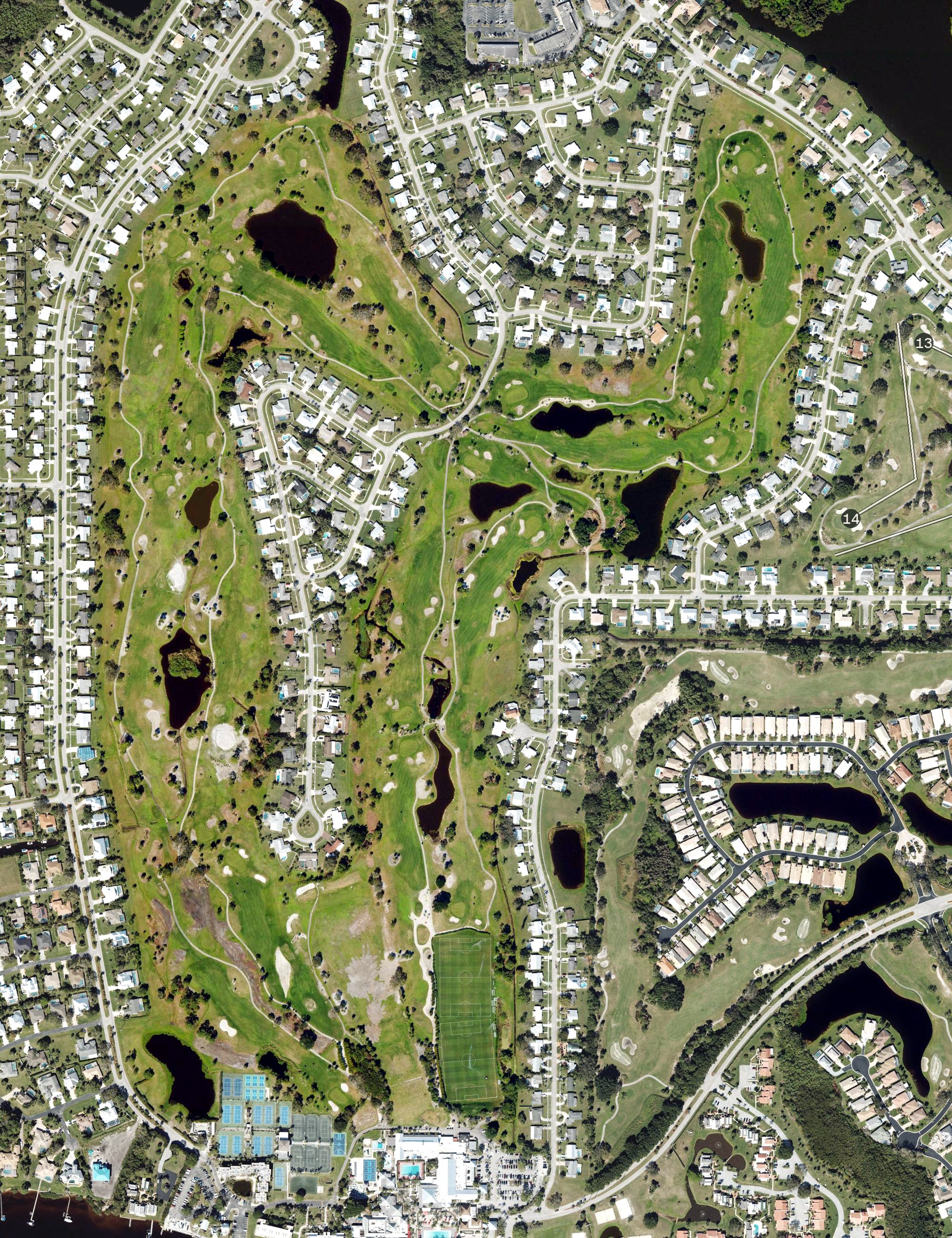Aerial view of Trident Golf Club, FL