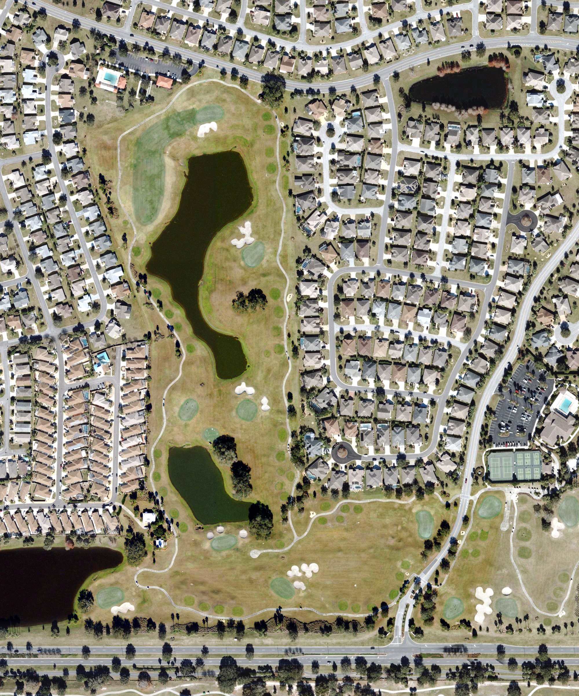 Aerial view of Truman Golf Course (The Villages), FL