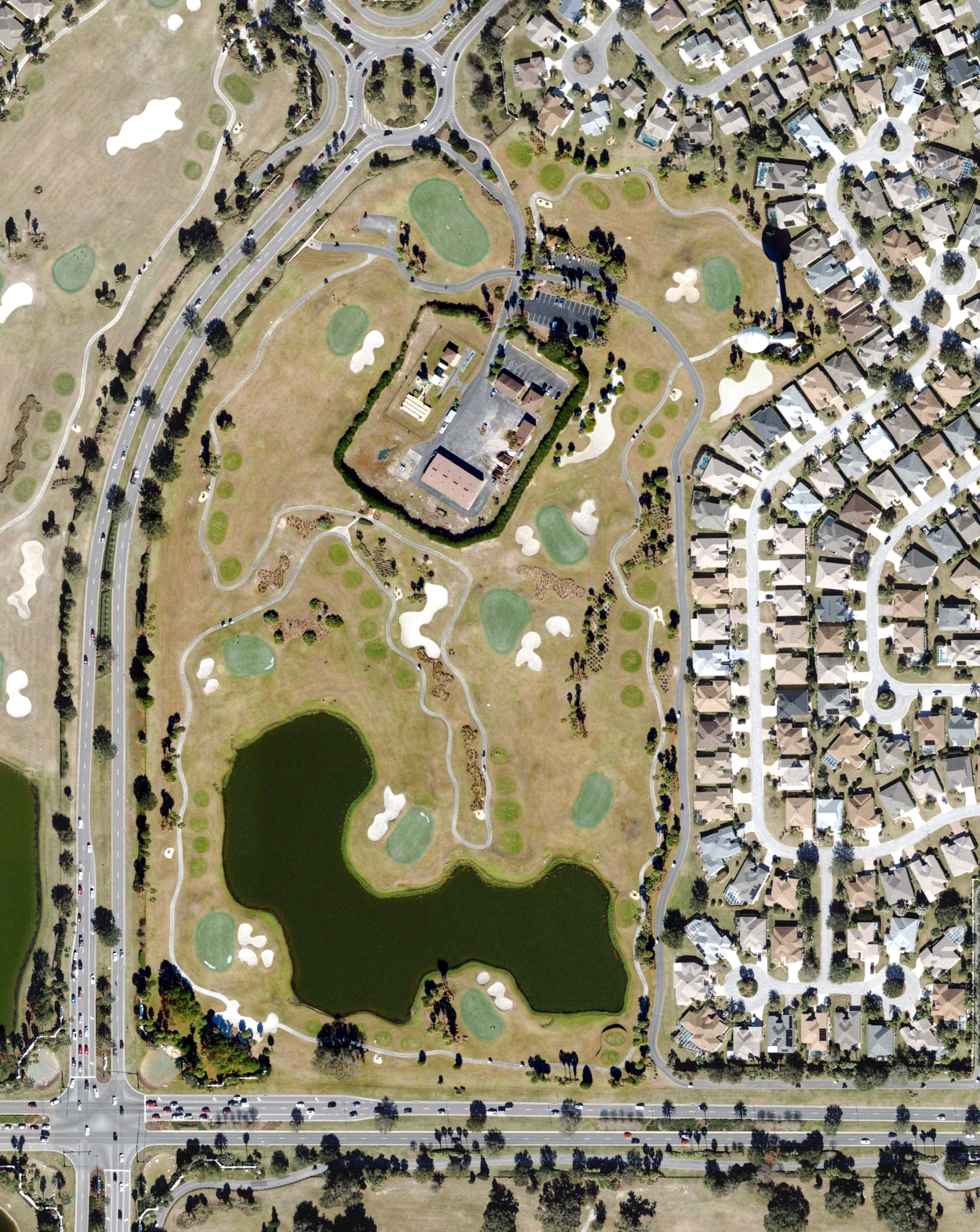 Aerial view of Turtle Mound Golf Course (The Villages), FL