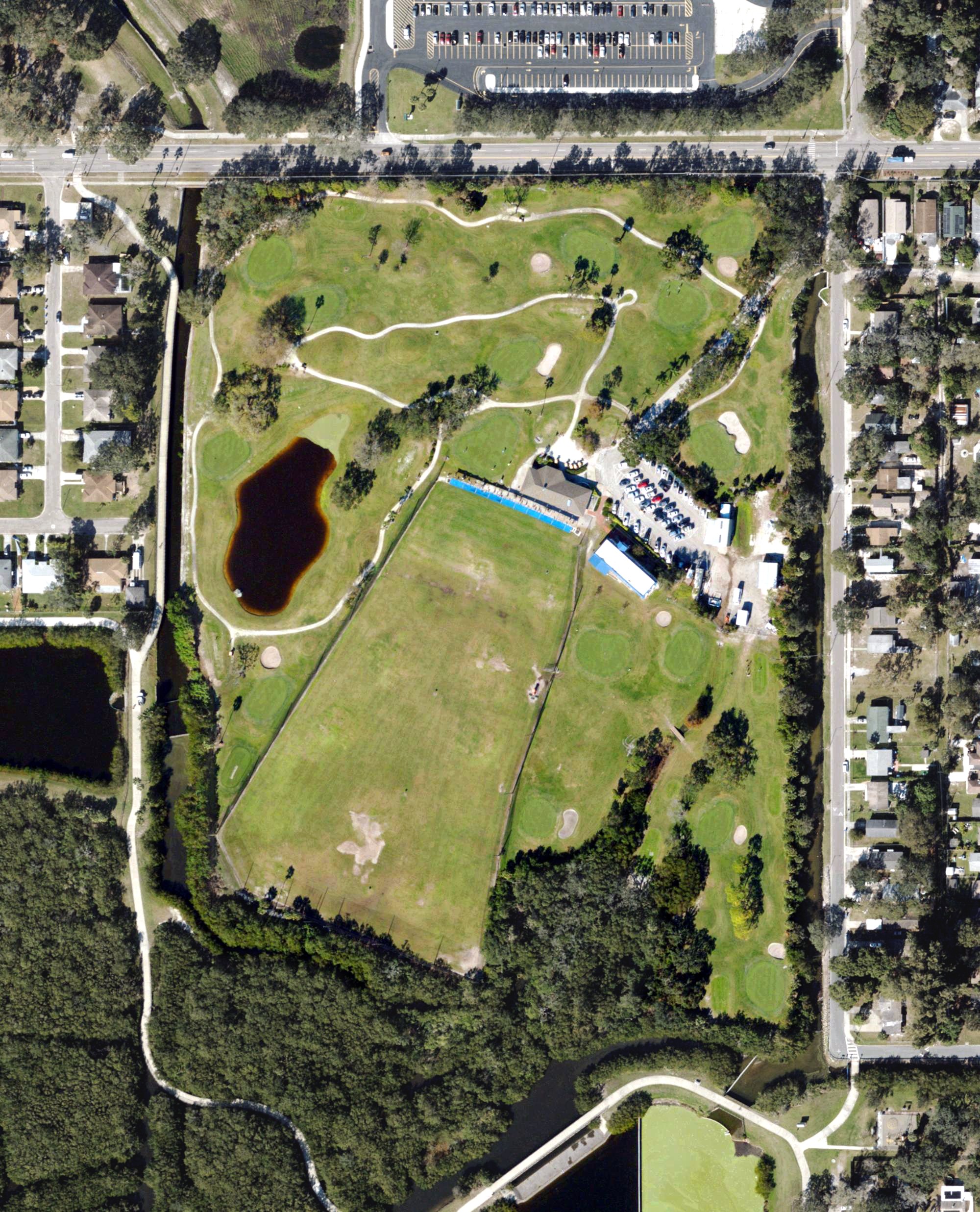 Aerial view of Twin Brooks Golf Course and Driving Range, FL
