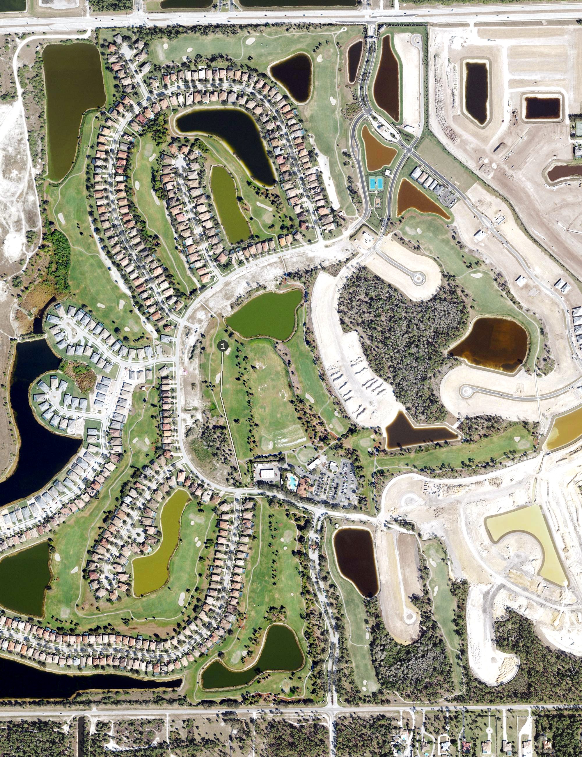 Aerial view of Valencia Golf & Country Club, FL