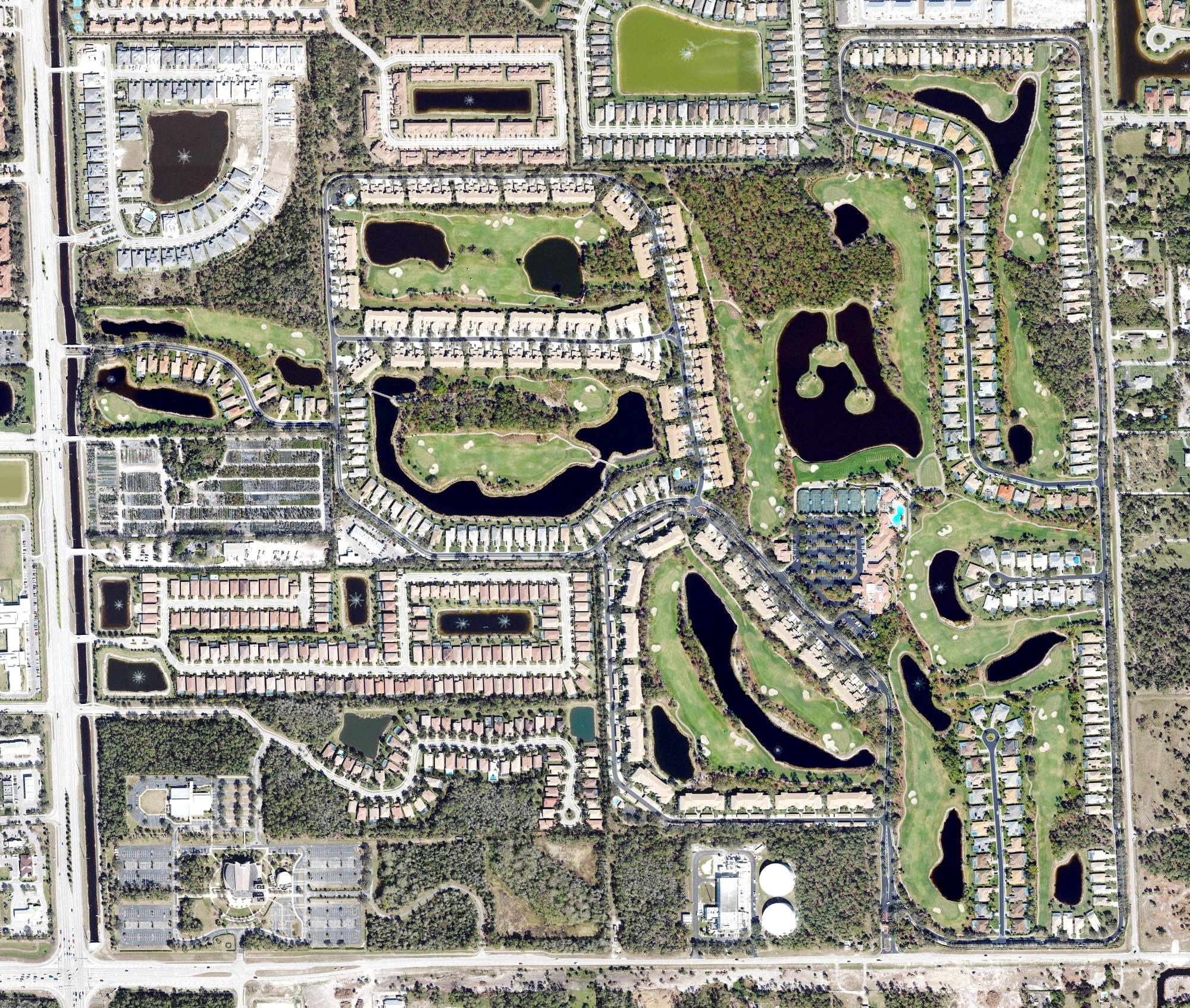 Aerial view of Vanderbilt Country Club, FL