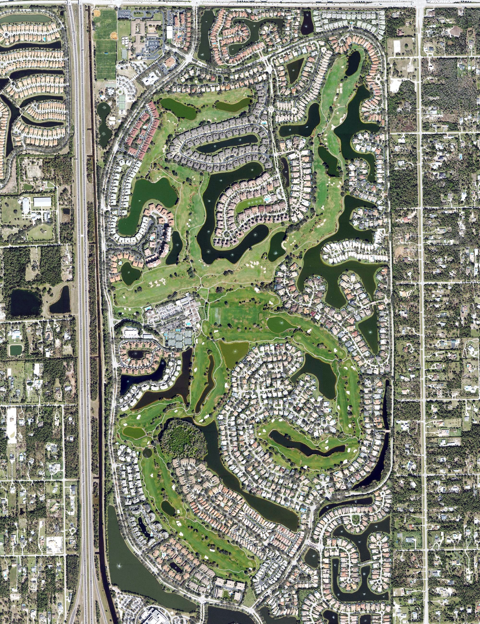 Aerial view of Vineyards Country Club, FL