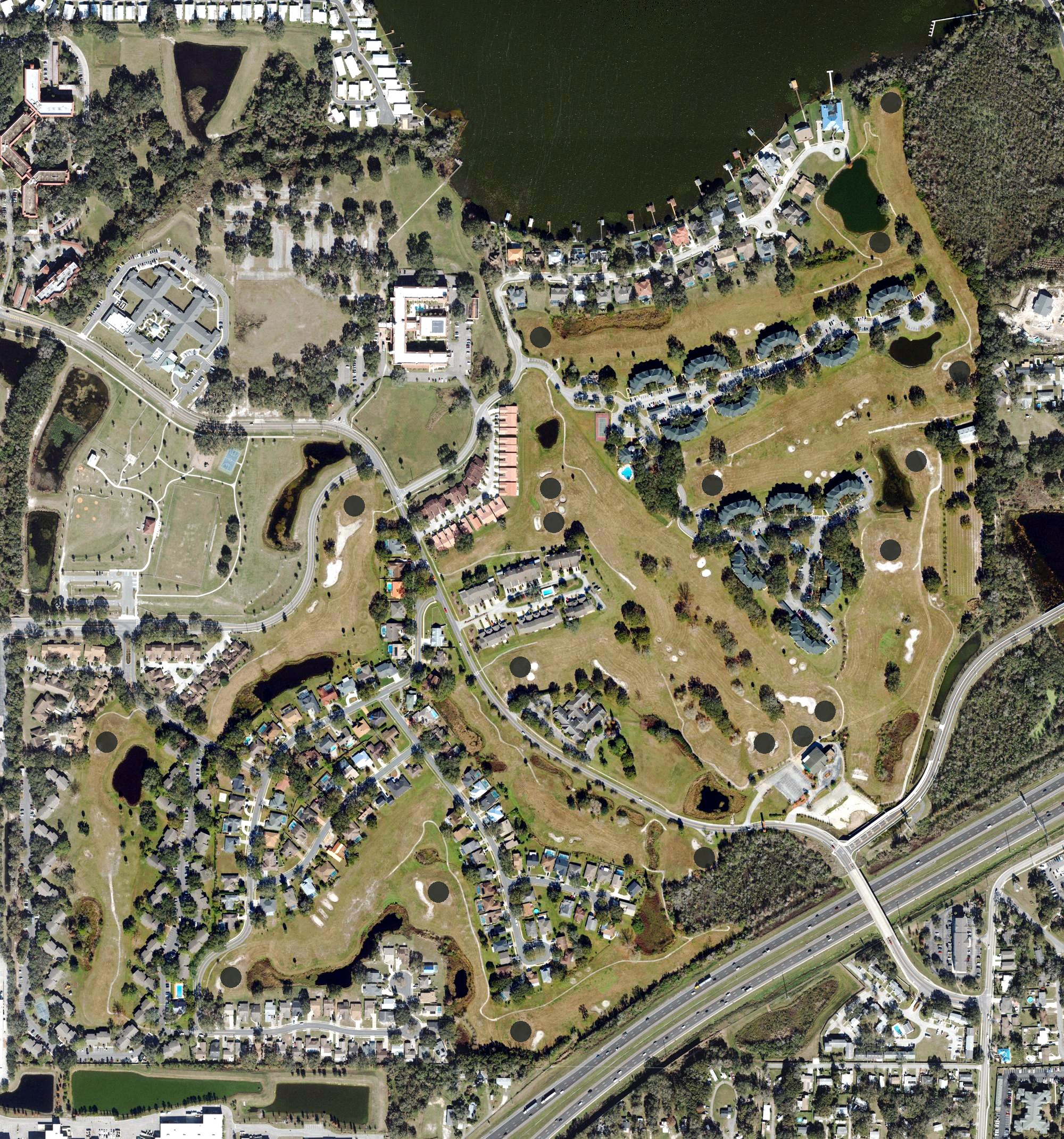 Aerial view of Wedgewood Golf and Country Club, FL