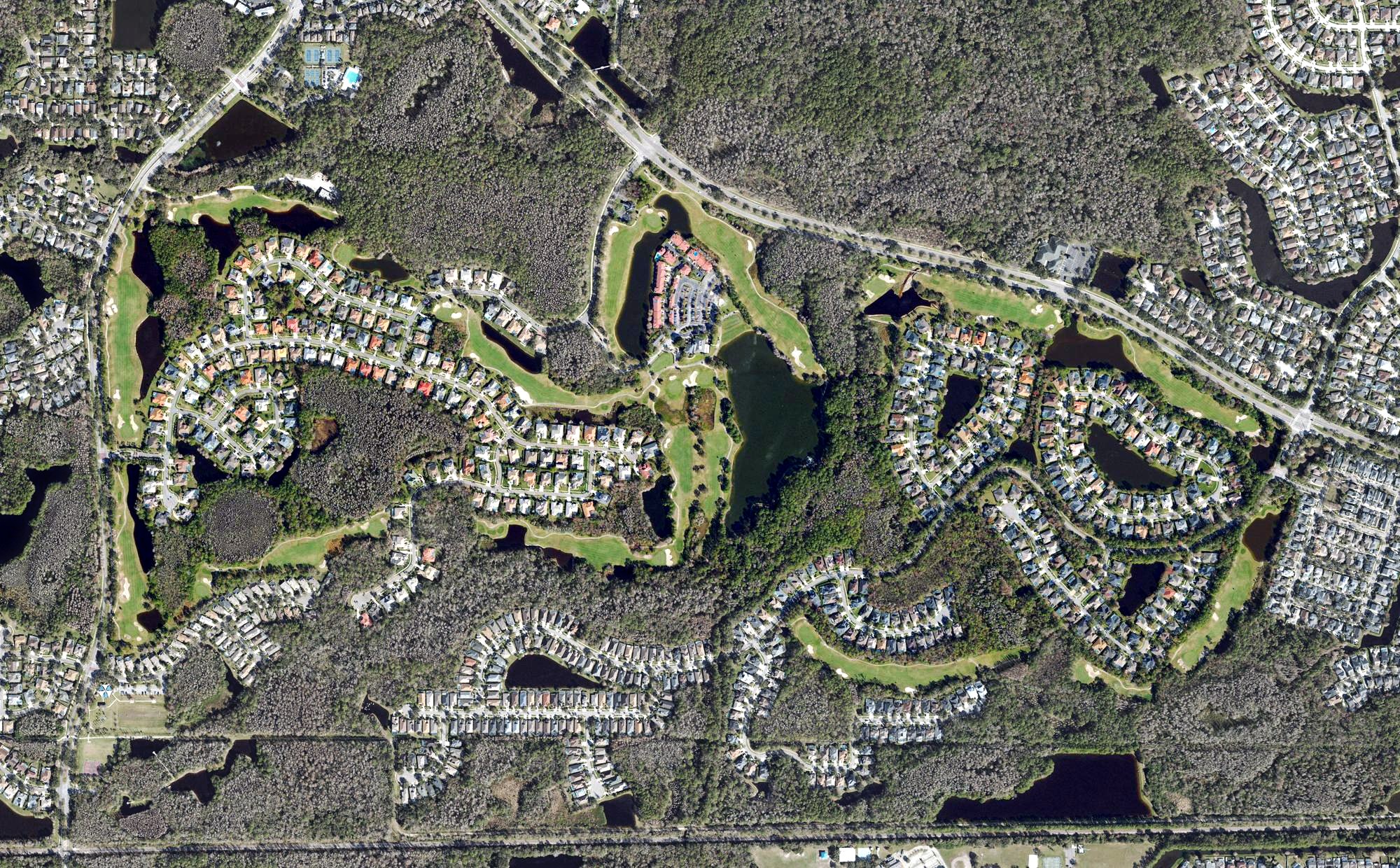 Aerial view of Westchase Golf Club, FL