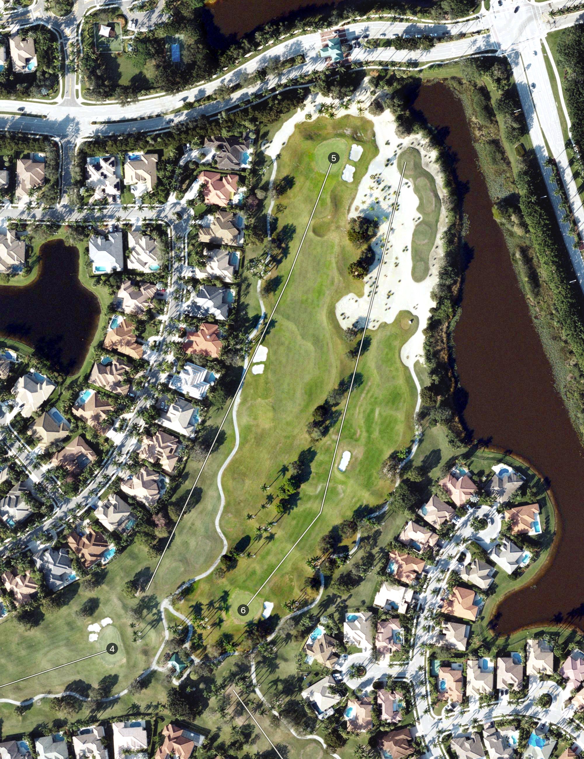 Aerial view of Weston Hills Country Club Golf Course, FL