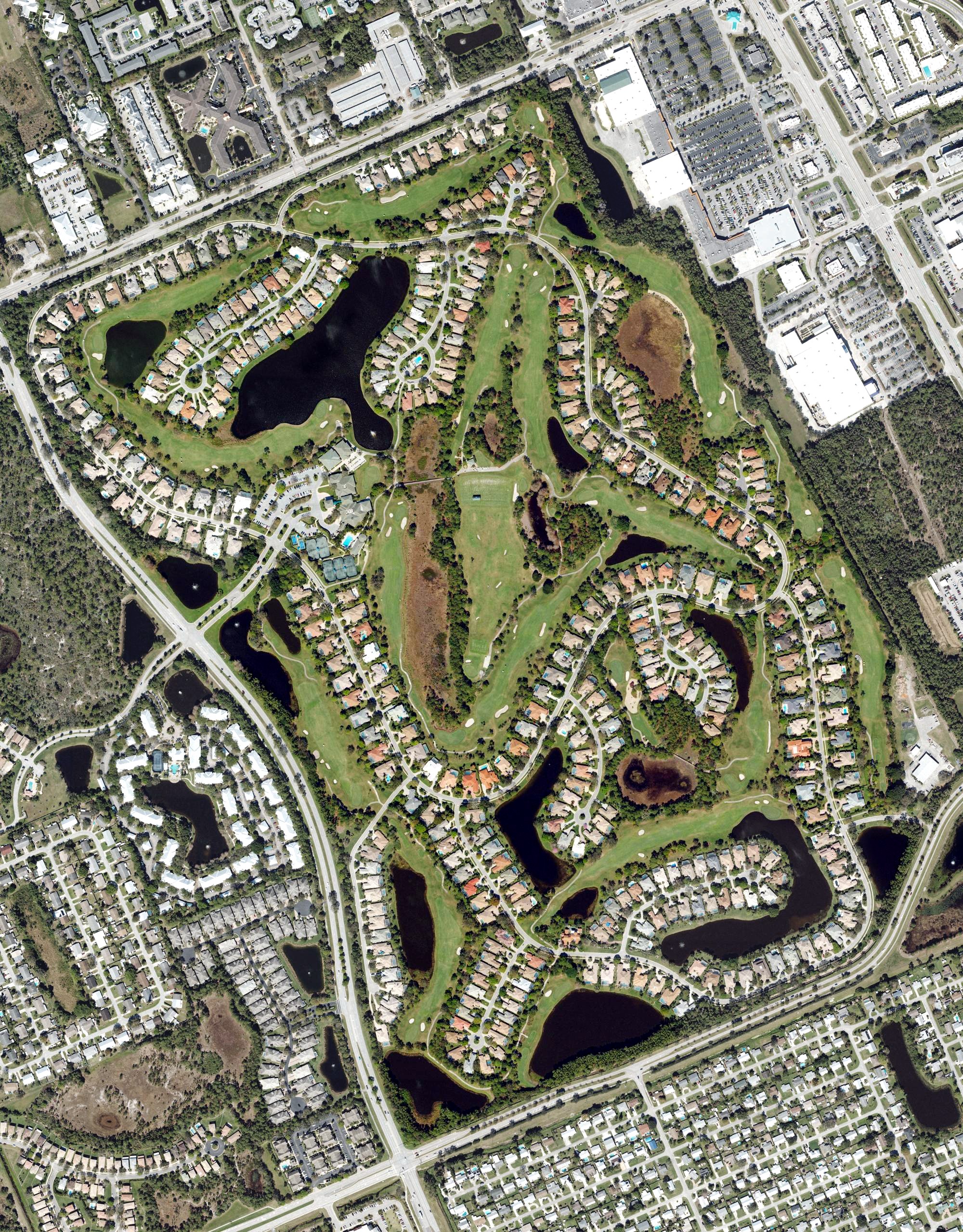 Aerial view of Willoughby Golf Club, FL