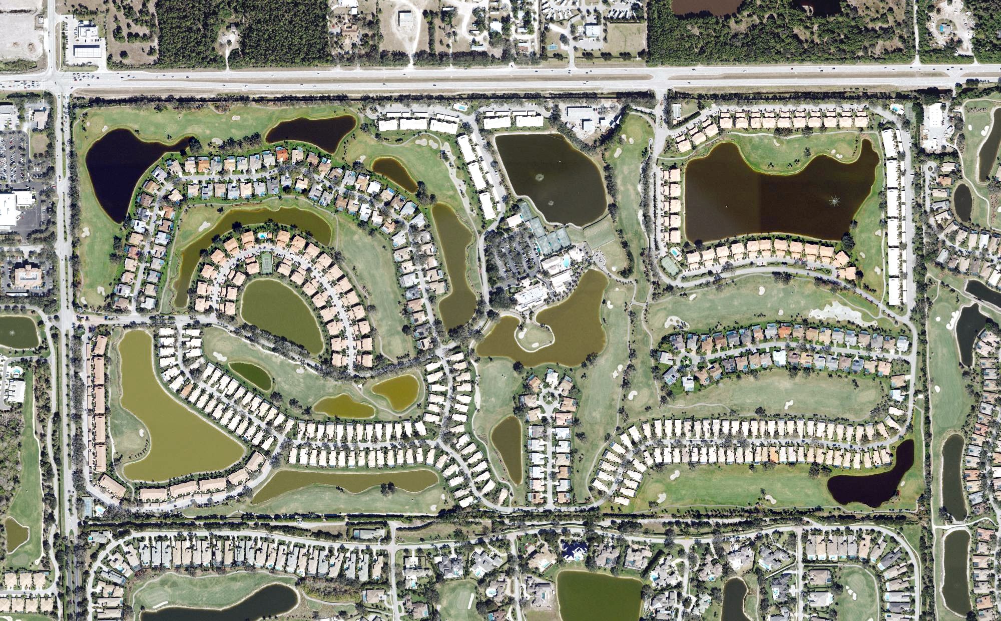 Aerial view of Worthington Country Club, FL