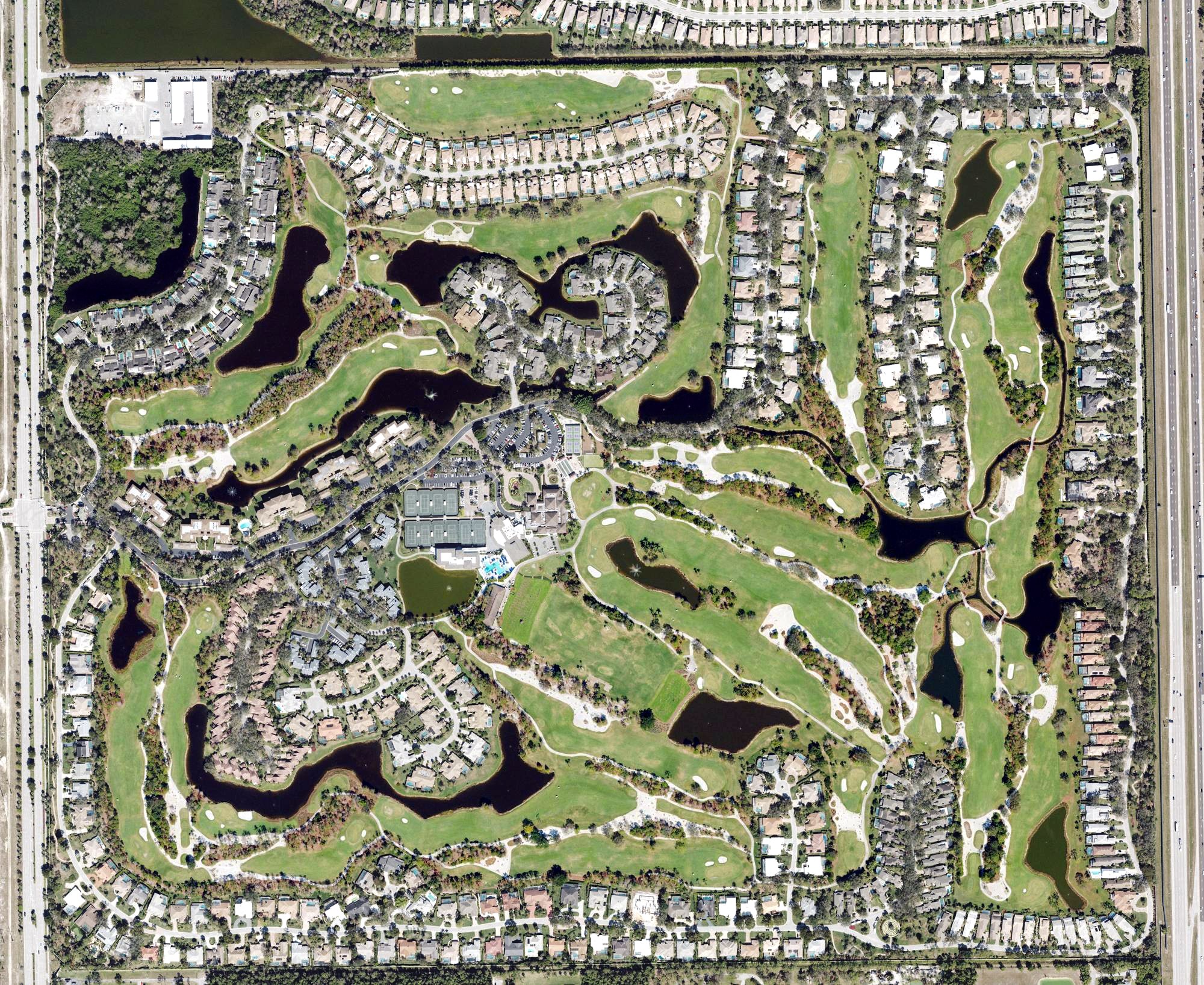 Aerial view of Wyndemere Country Club, FL