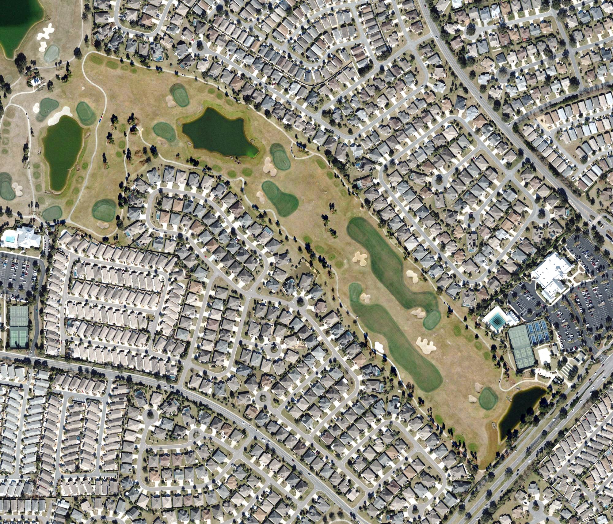 Aerial view of Yankee Clipper Golf Course (The Villages), FL
