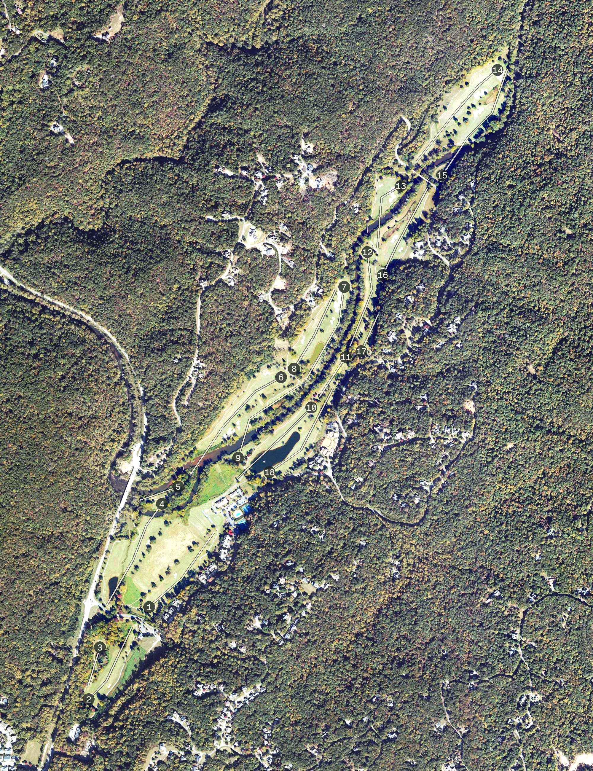 Aerial view of Achasta Golf Club, GA