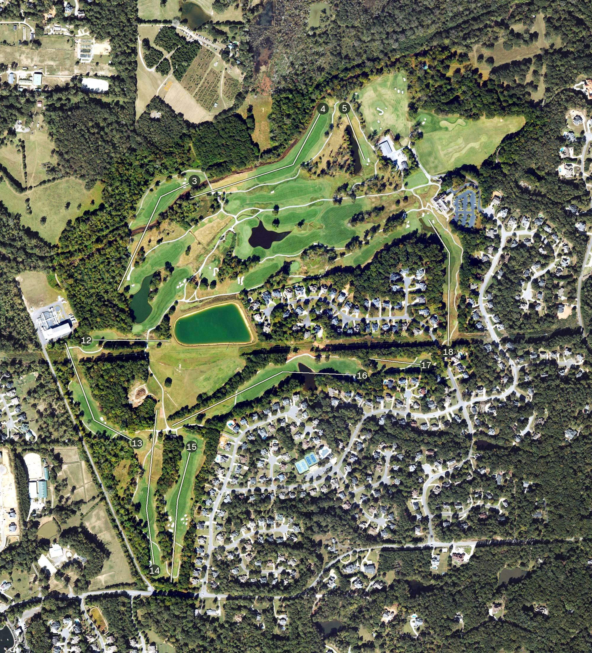 Aerial view of Ansley Golf Club - Settindown, GA