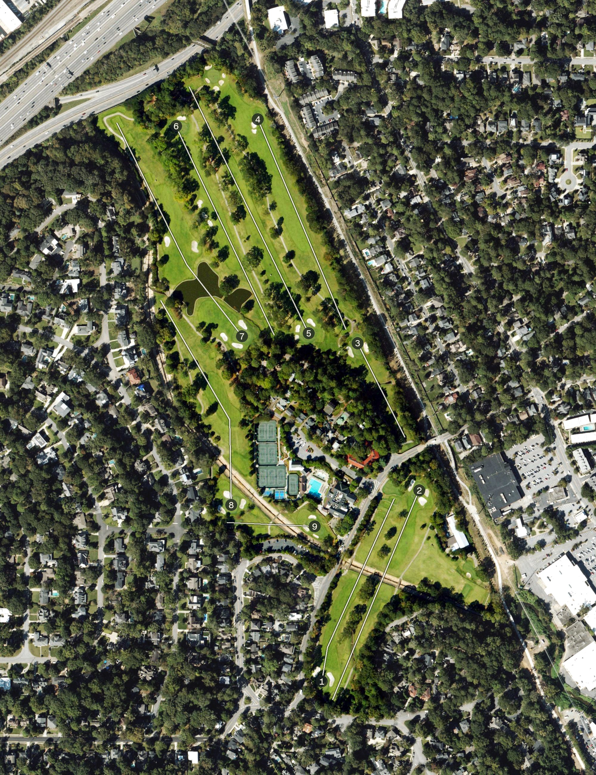 Aerial view of Ansley Golf Club, GA