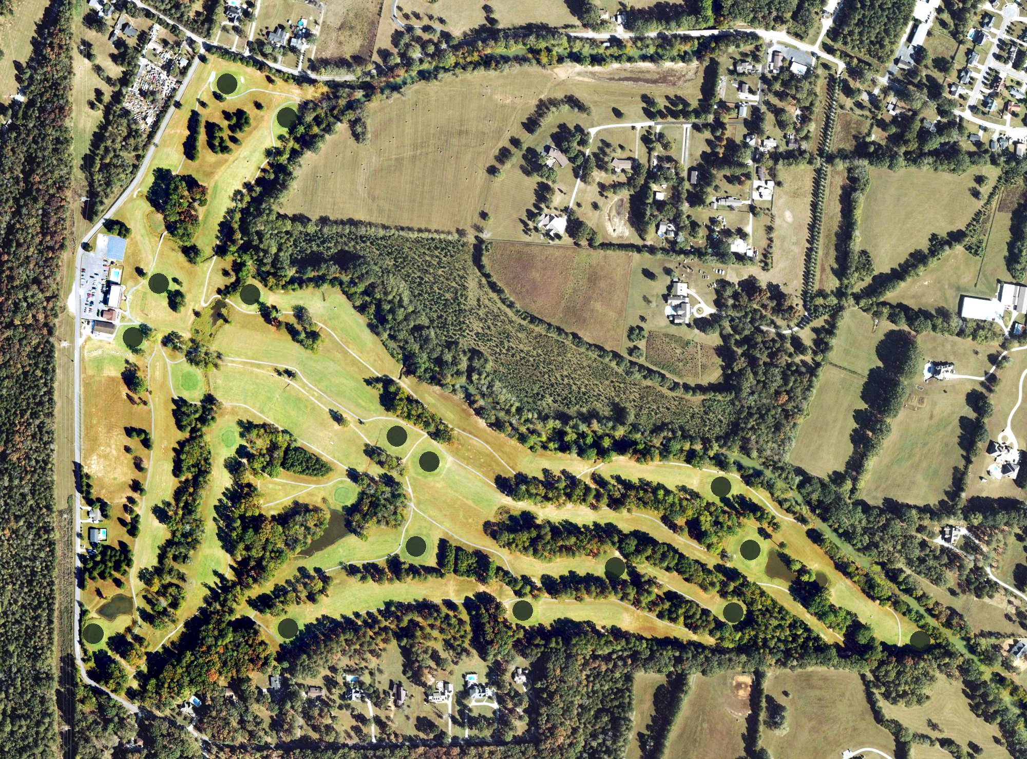 Aerial view of Battlefield Golf Club and Estates, GA