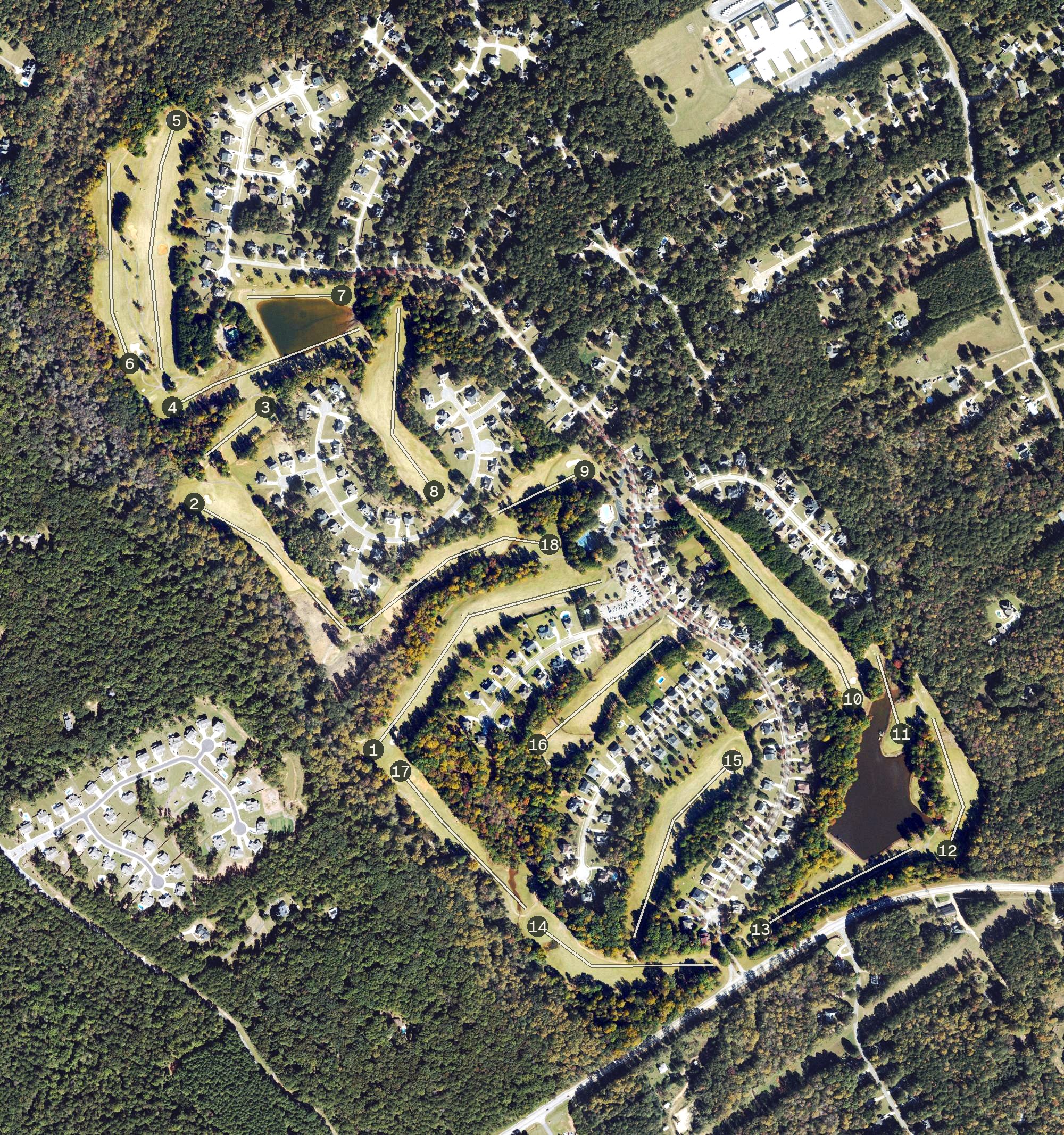Aerial view of Bear Creek Golf Club, GA