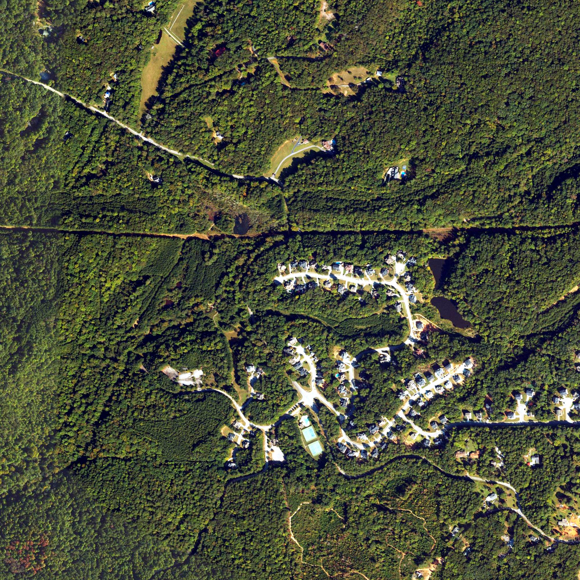 Aerial view of Bear Creek Golf Course (closed), GA