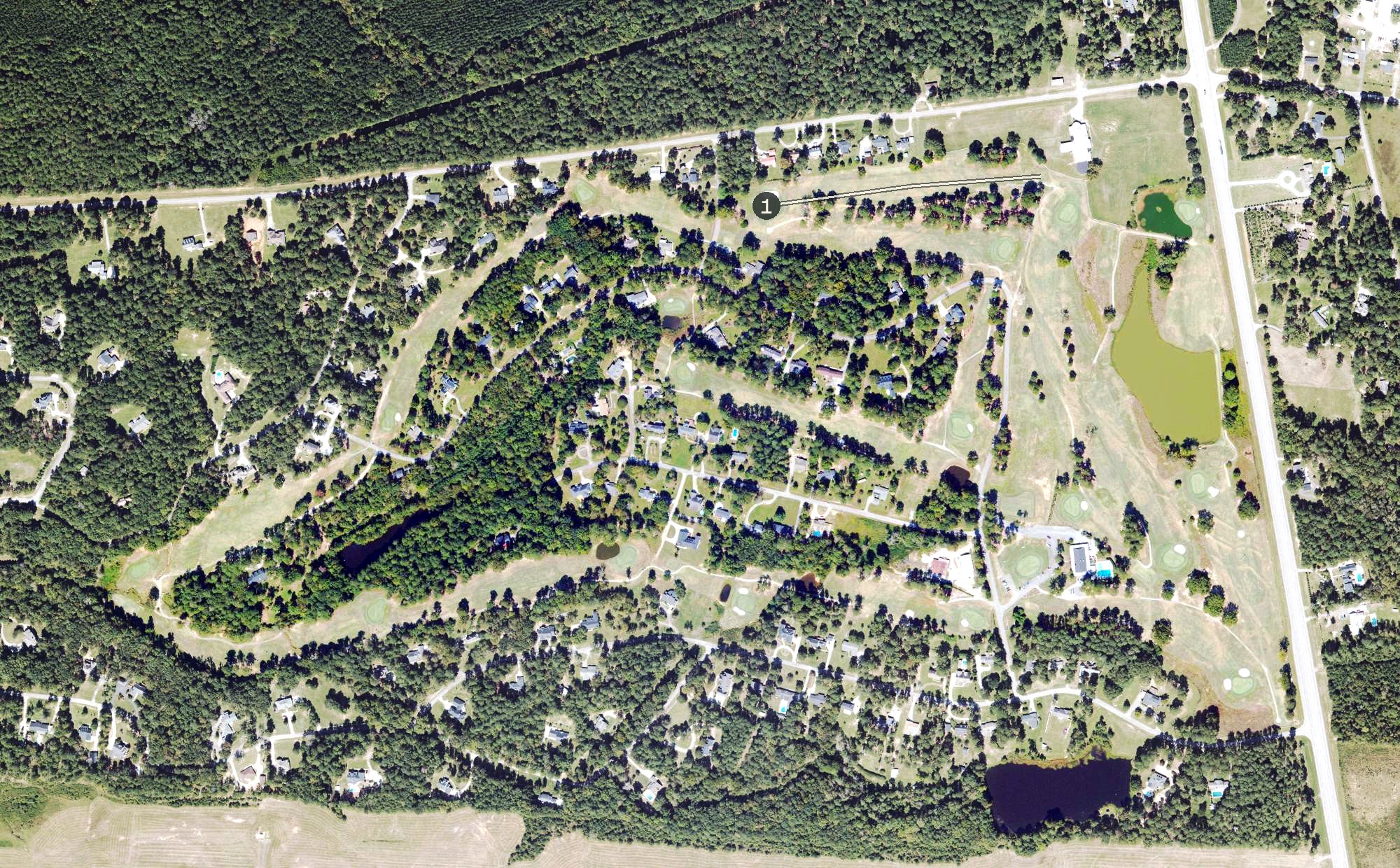 Aerial view of Belle Meade Country Club, GA