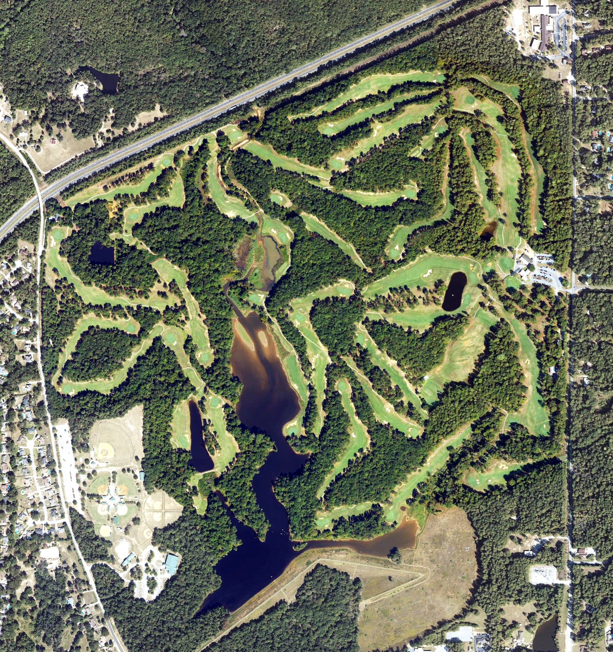Aerial view of Bull Creek Golf Course, GA