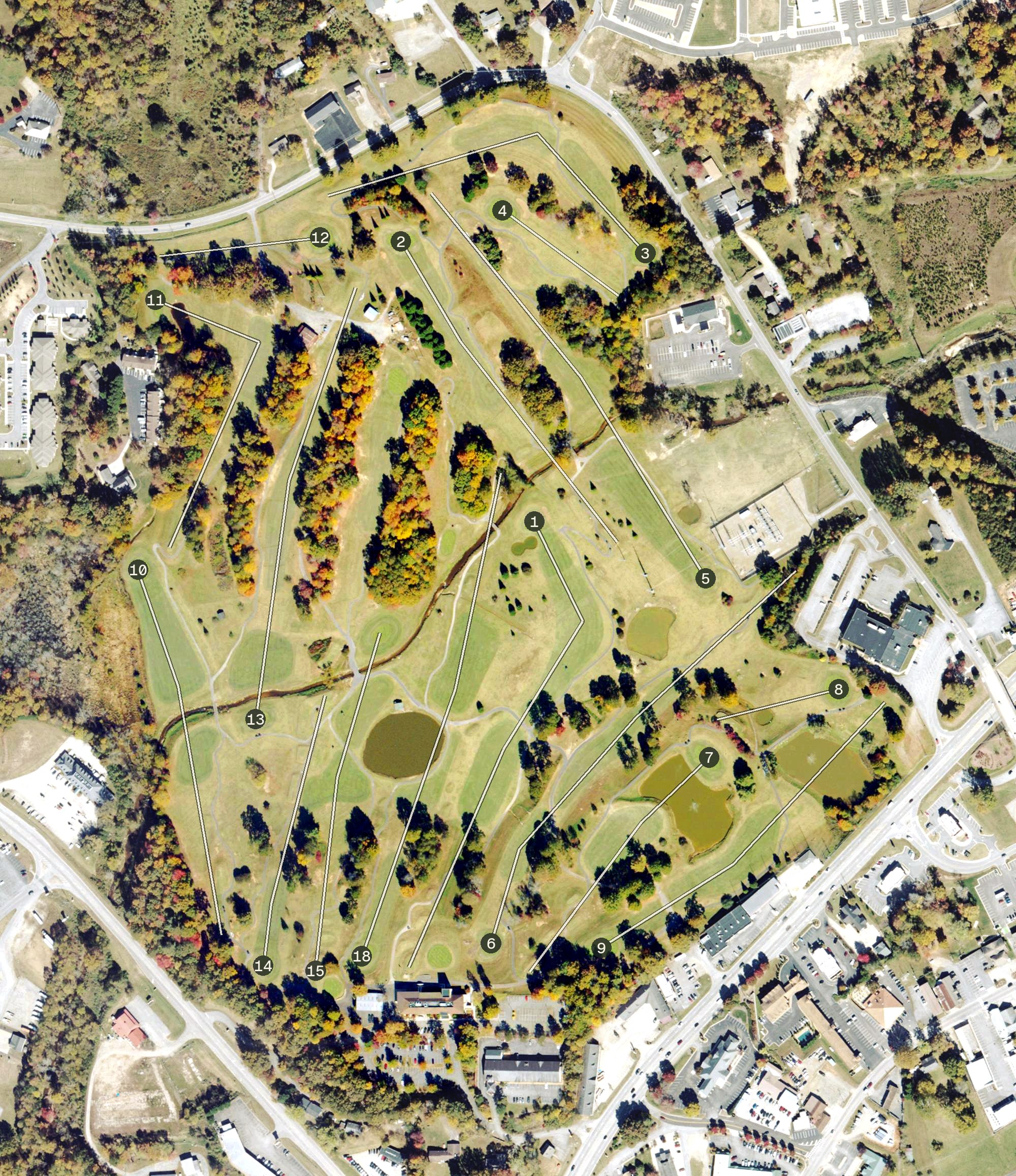Aerial view of Butternut Creek Golf Course, GA