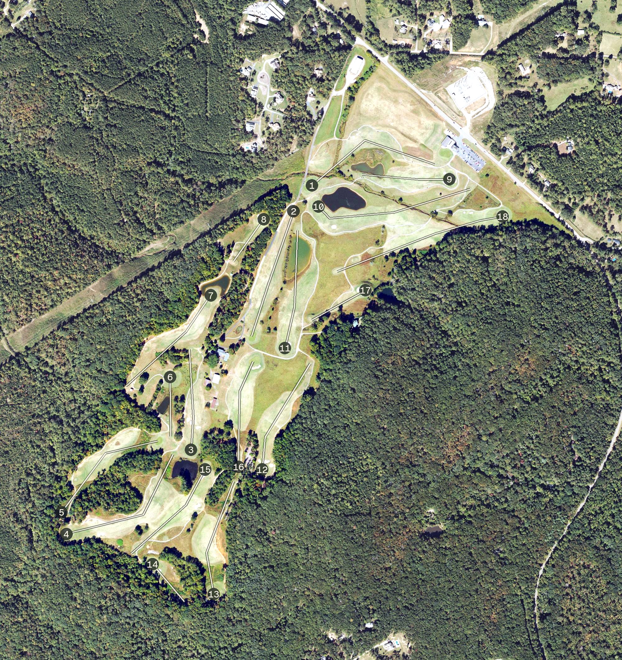 Aerial view of Callahan Golf Links, GA