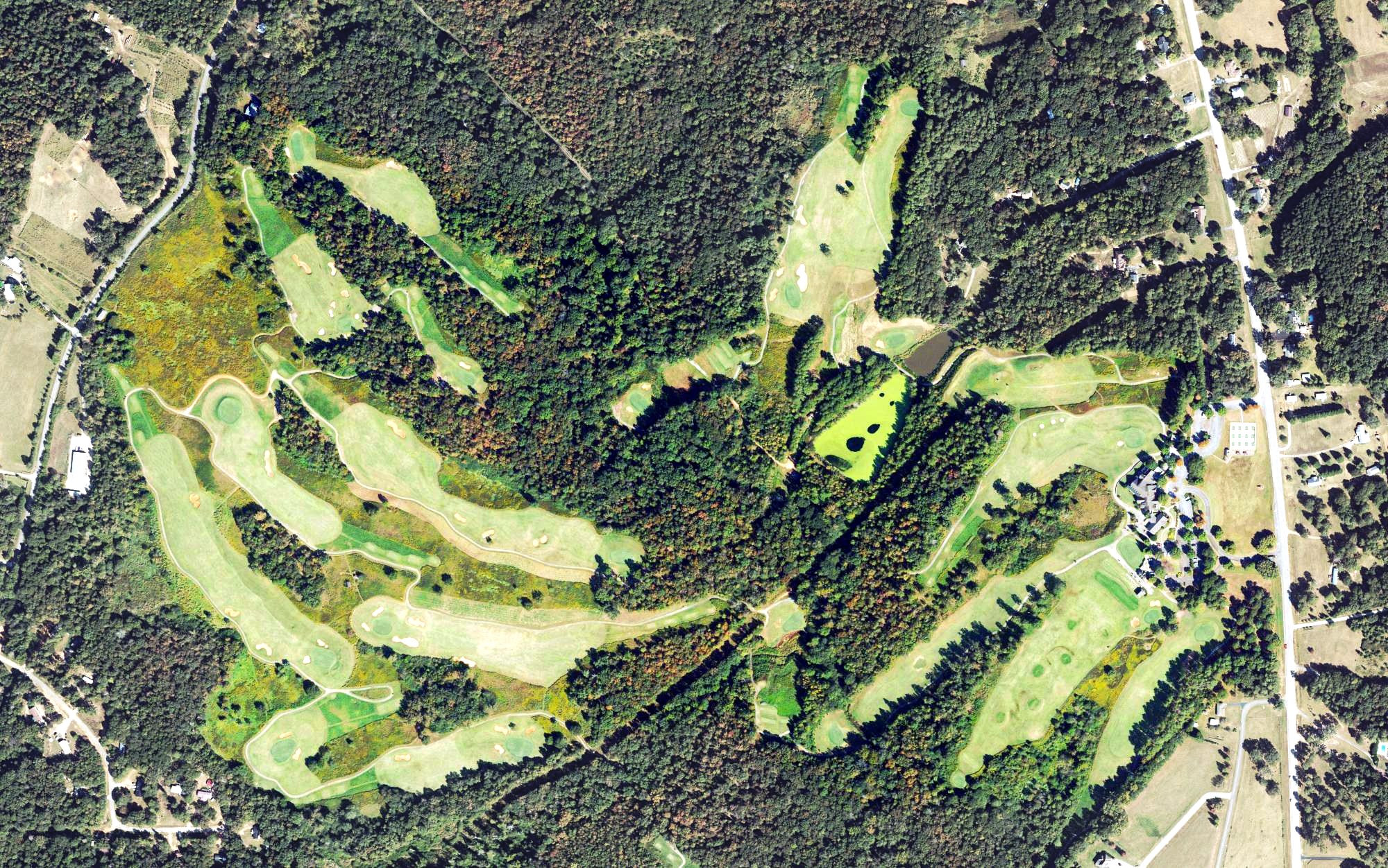 Aerial view of Cateechee Golf Club, GA