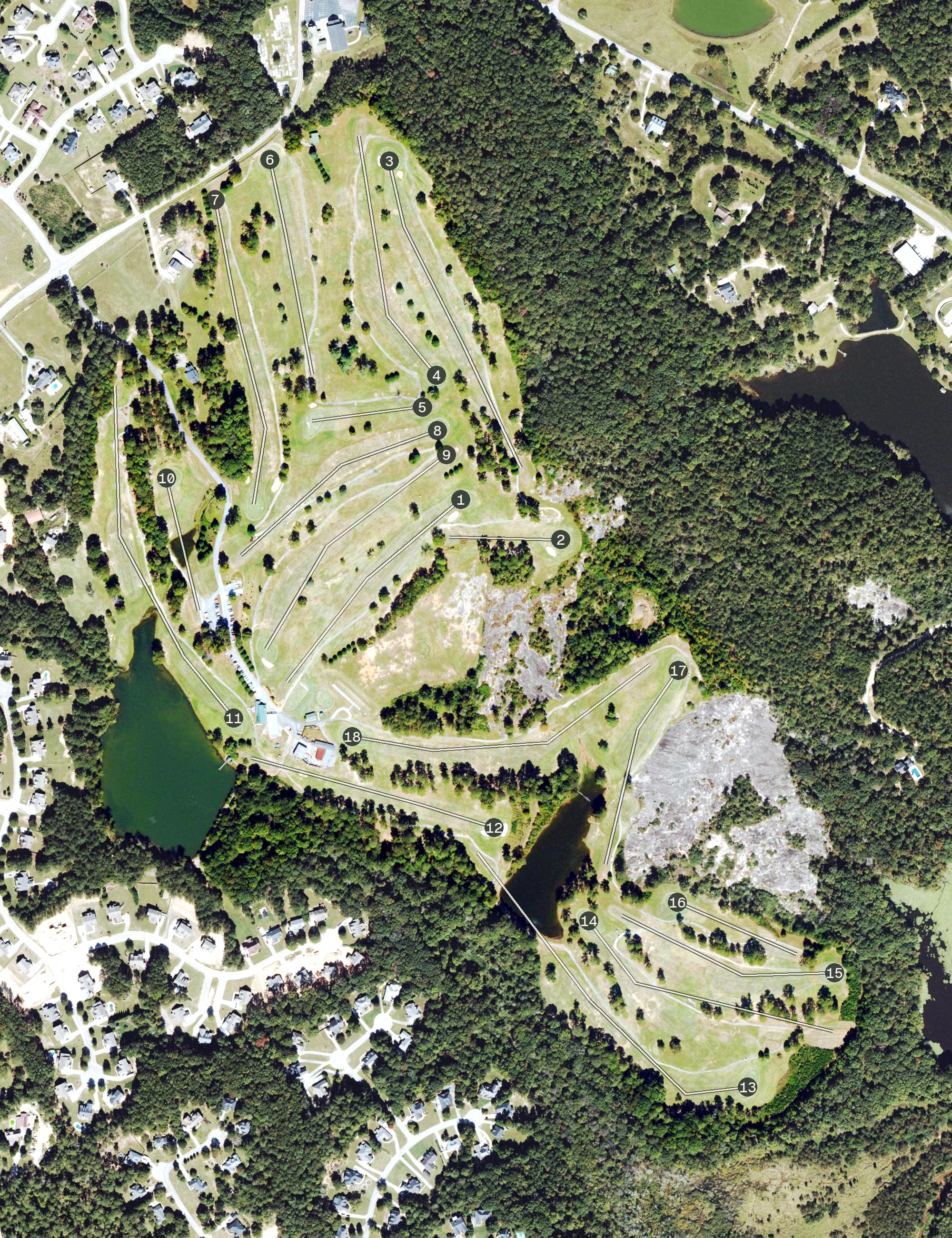 Aerial view of Cedar Lake Golf Club, GA