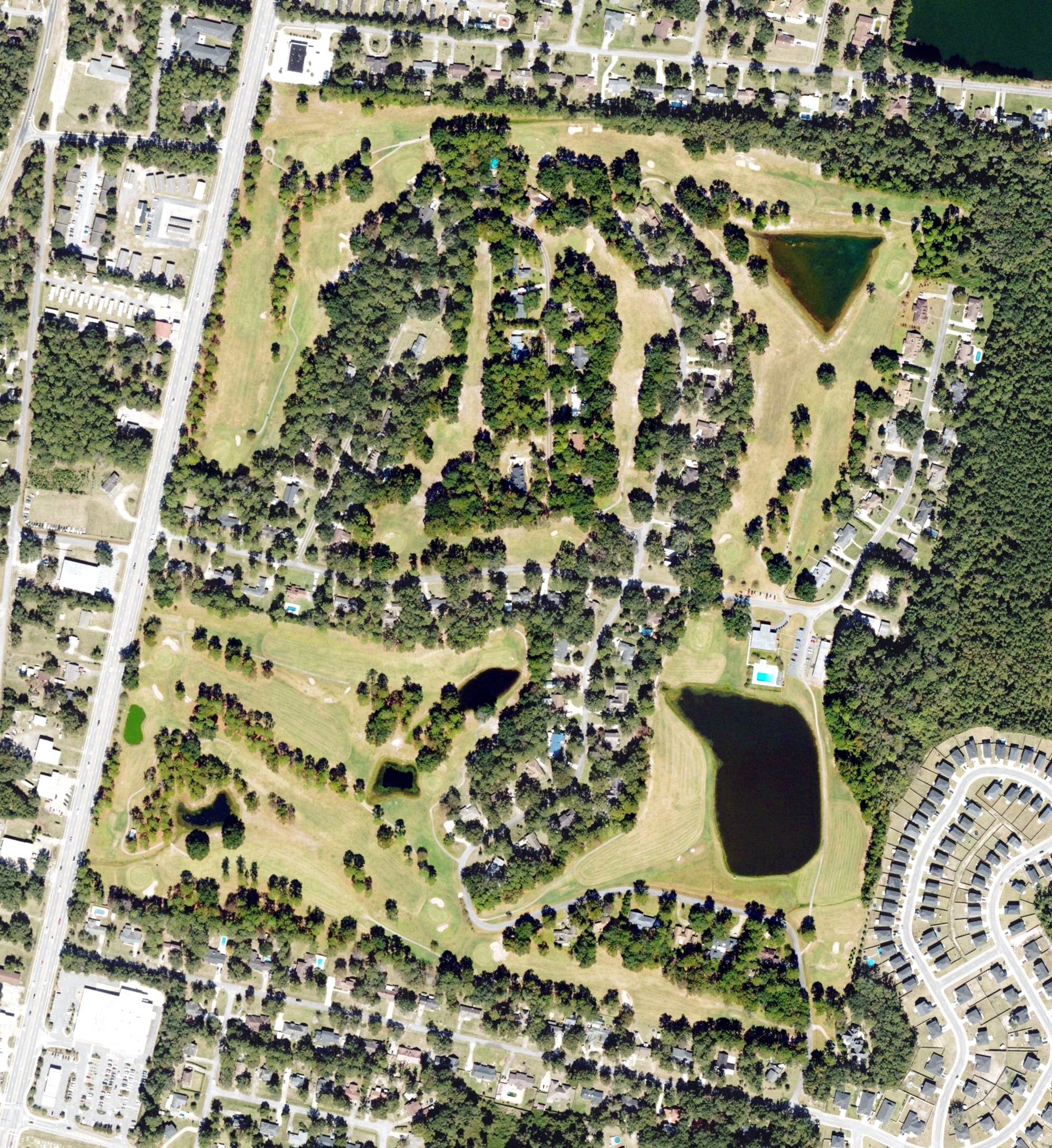 Aerial view of Cherokee Rose Country Club, GA