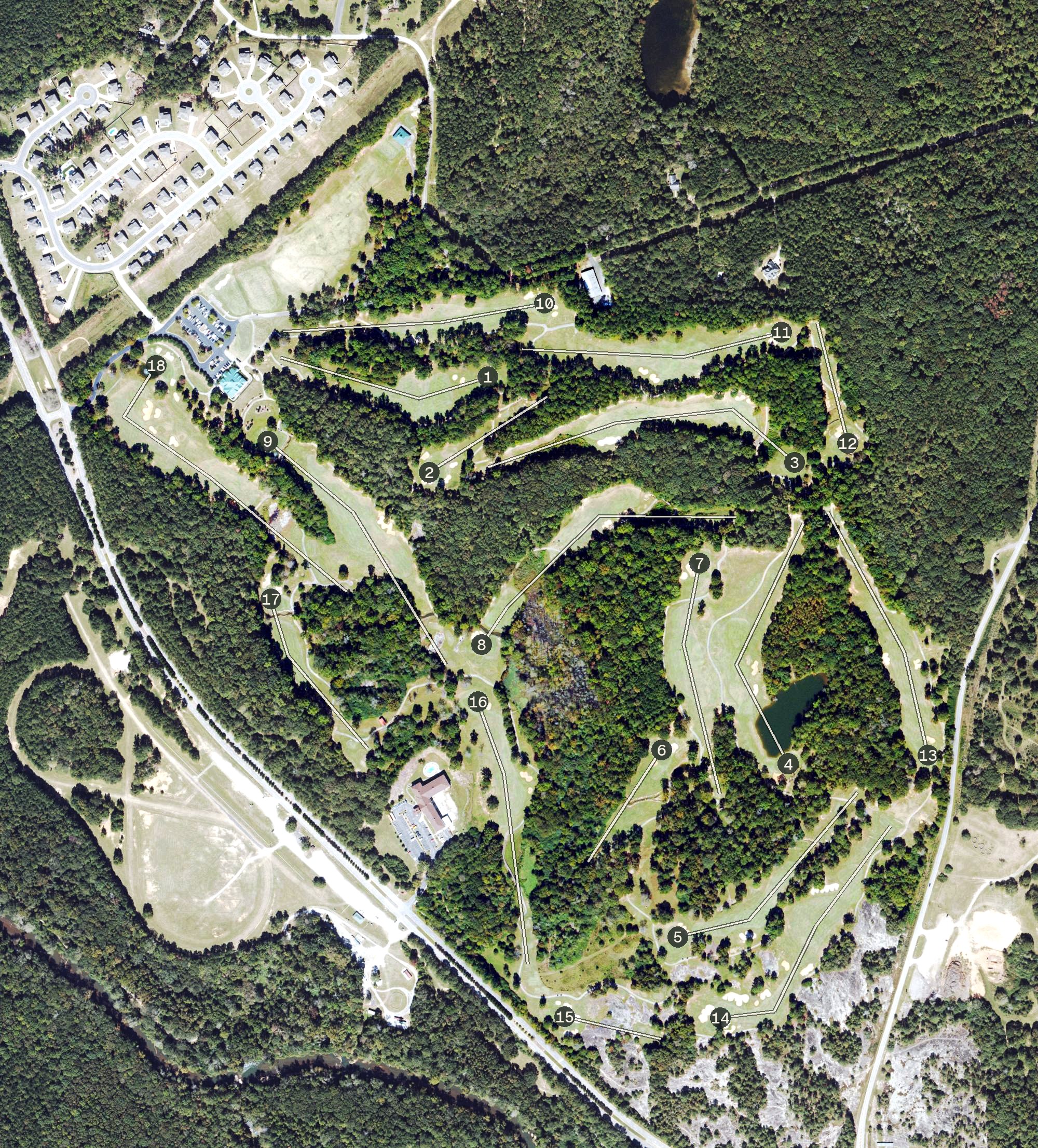 Aerial view of Cherokee Run Golf Club, GA