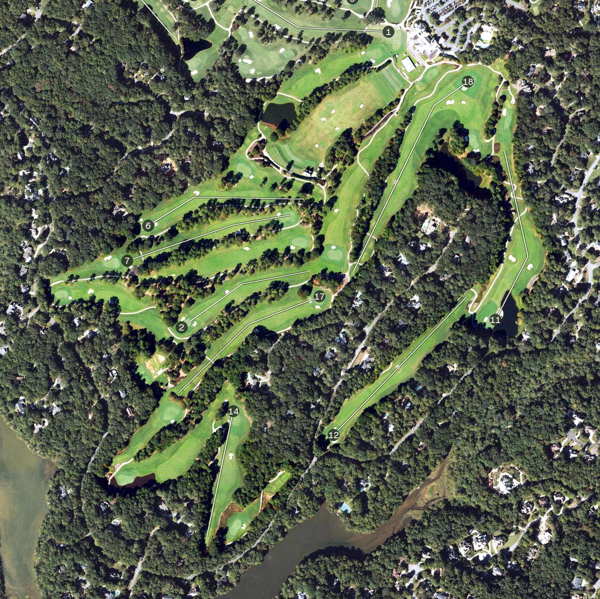 Aerial view of Cherokee Town and Country Club (South), GA