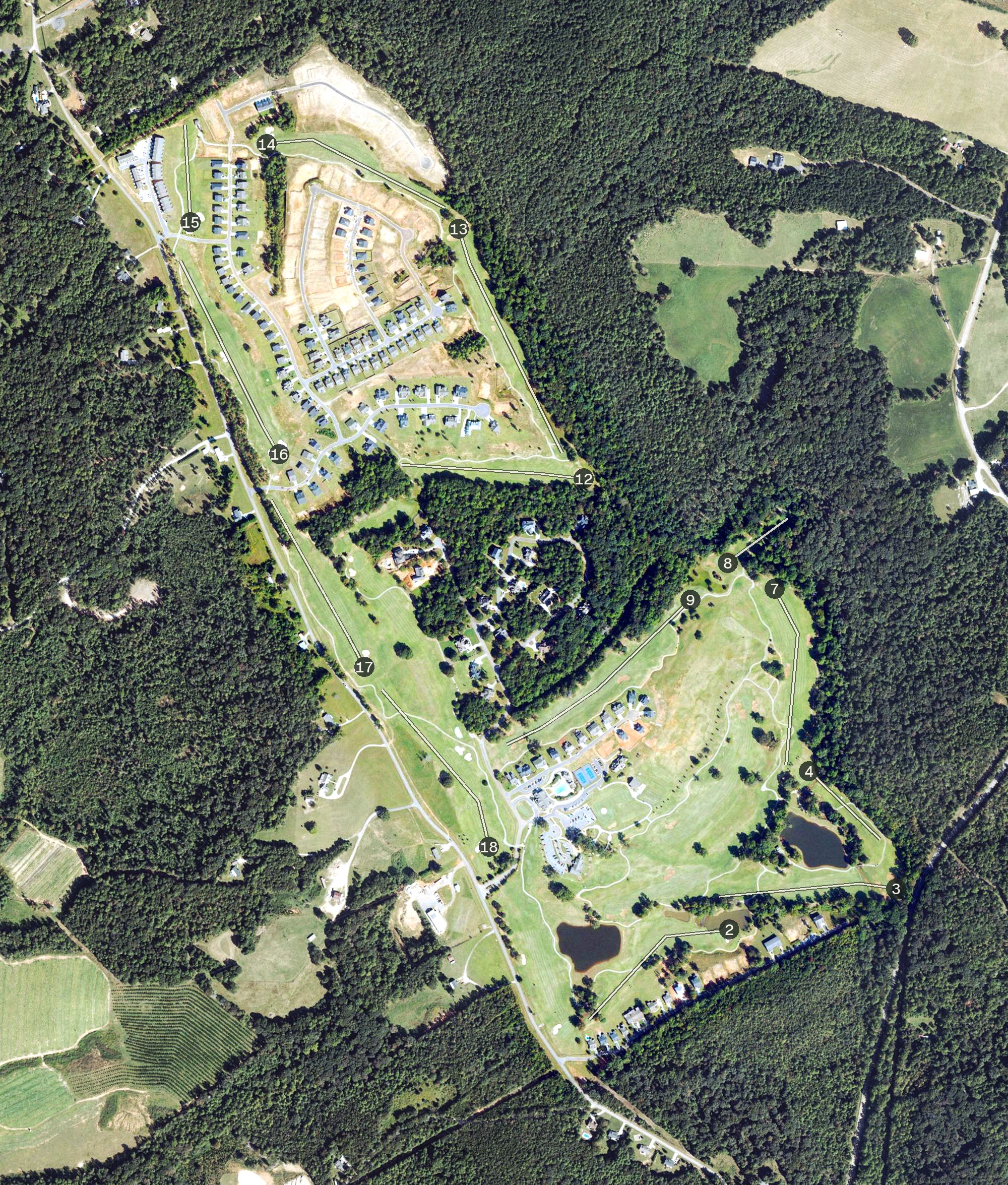 Aerial view of Chimney Oaks Golf Club, GA