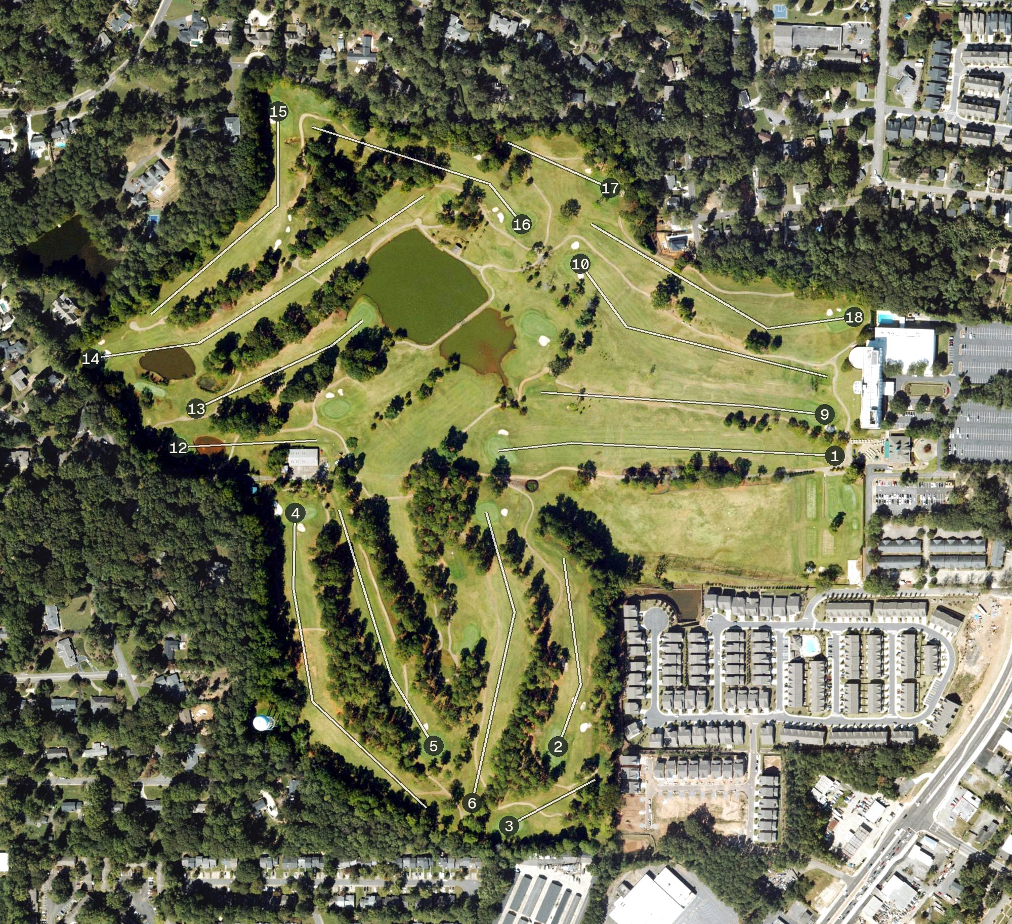 Aerial view of City Club Marietta, GA
