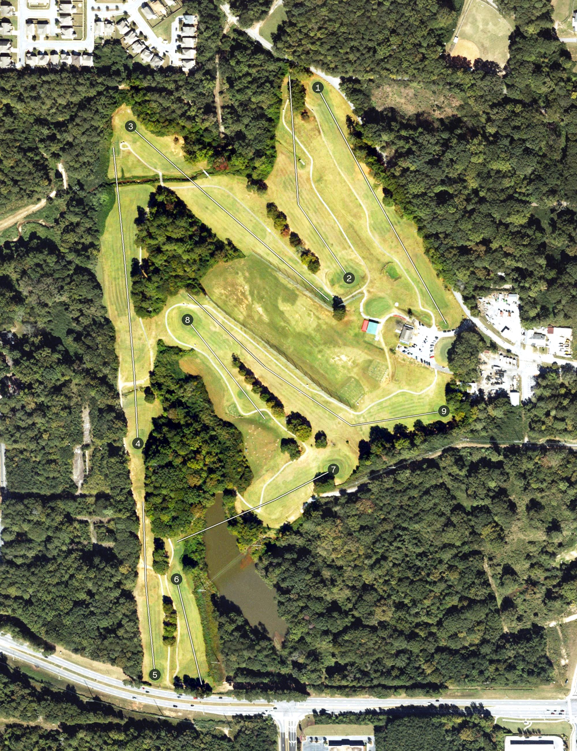 Aerial view of College Park Golf Course, GA
