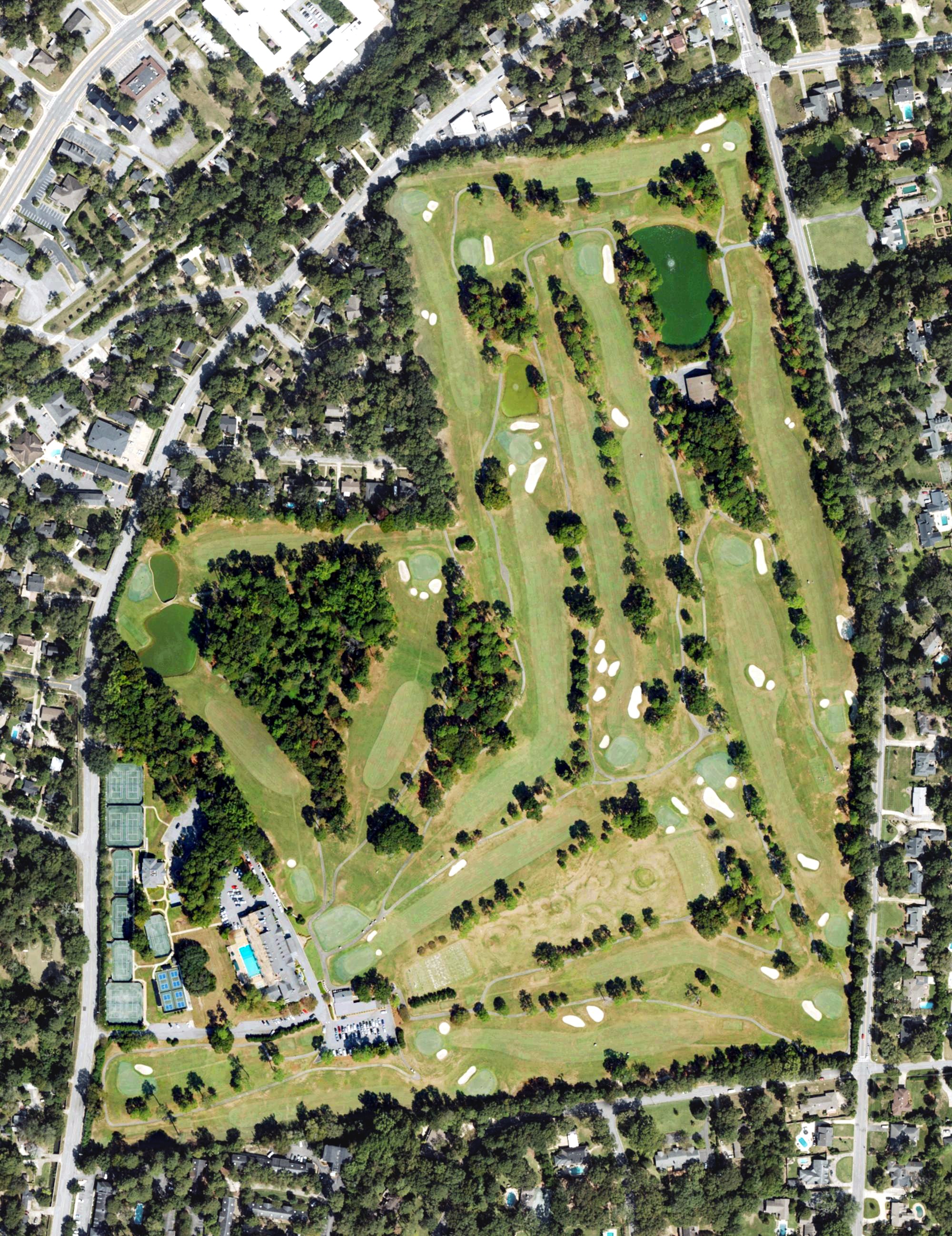 Aerial view of Columbus Country Club, GA