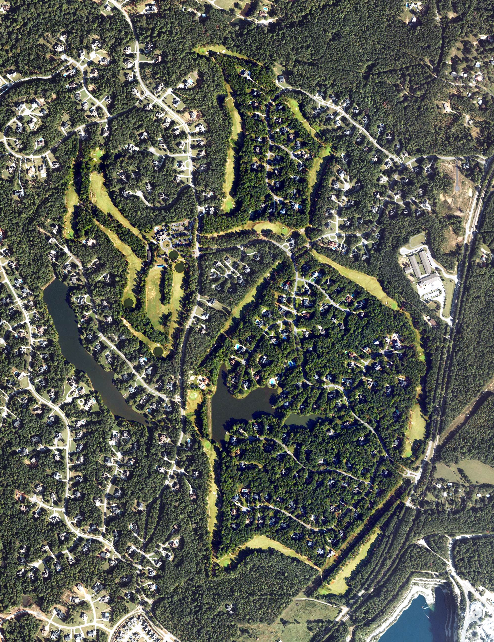 Aerial view of Coweta Club, GA