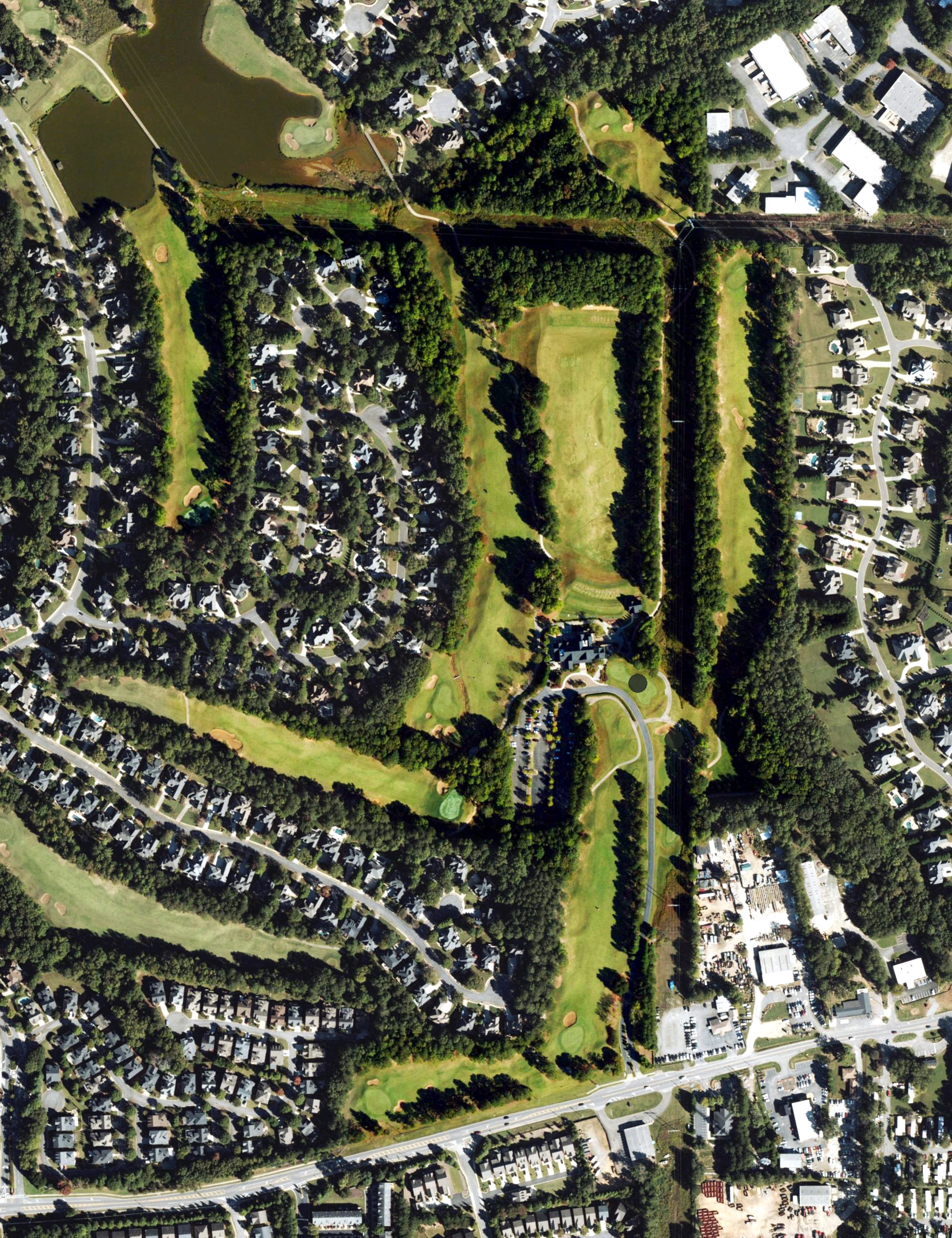 Aerial view of Crooked Creek Club, GA